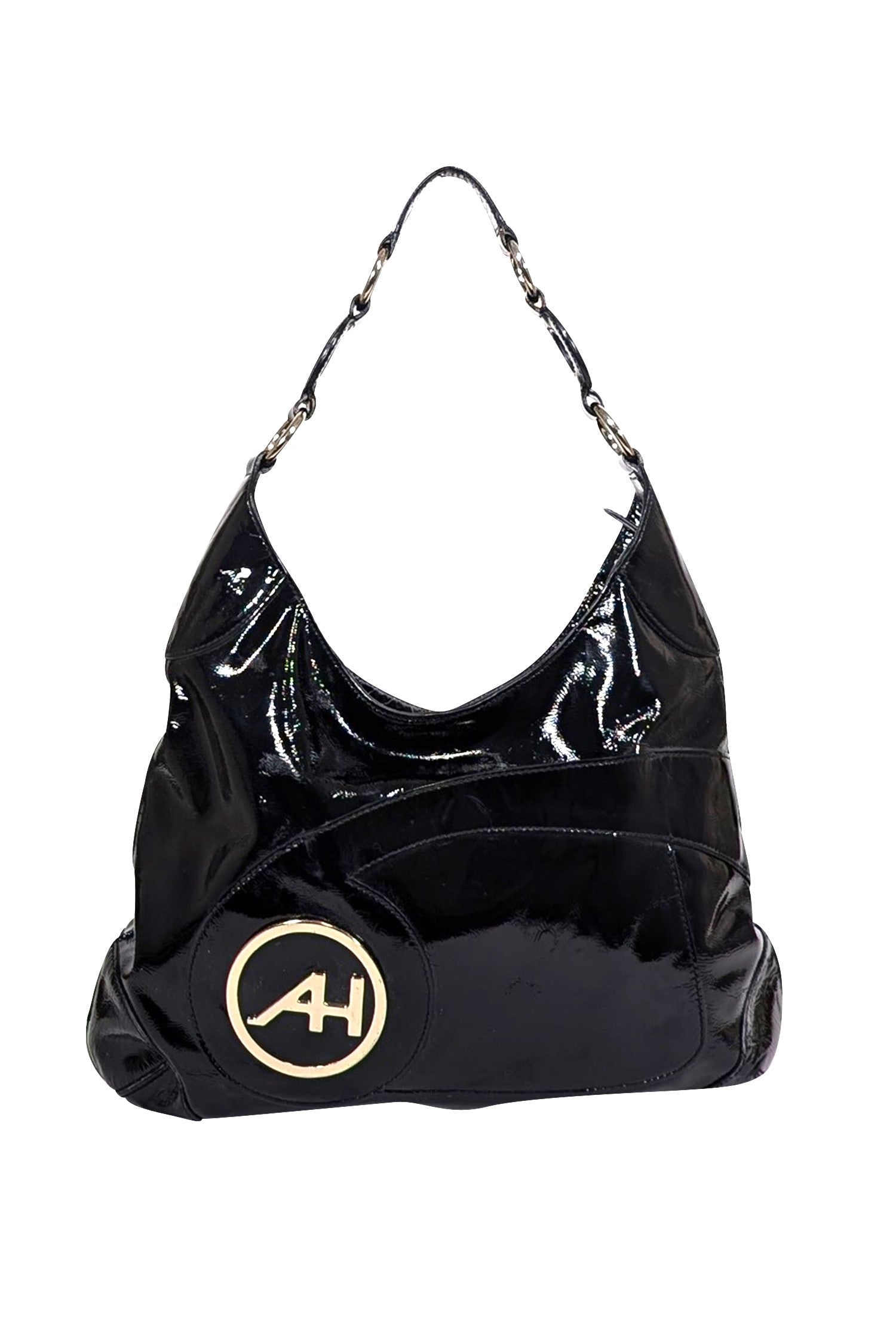 Anya Hindmarch - Stunning Black Patent Leather Shoulder Bag