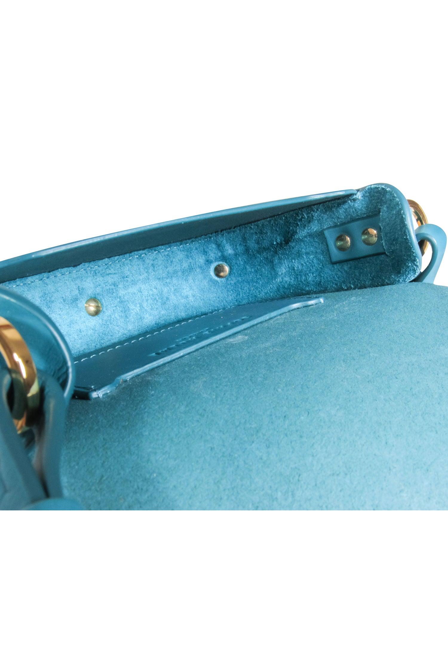 Sophie Hulme - Stunning Teal Leather Mini Crossbody Bag