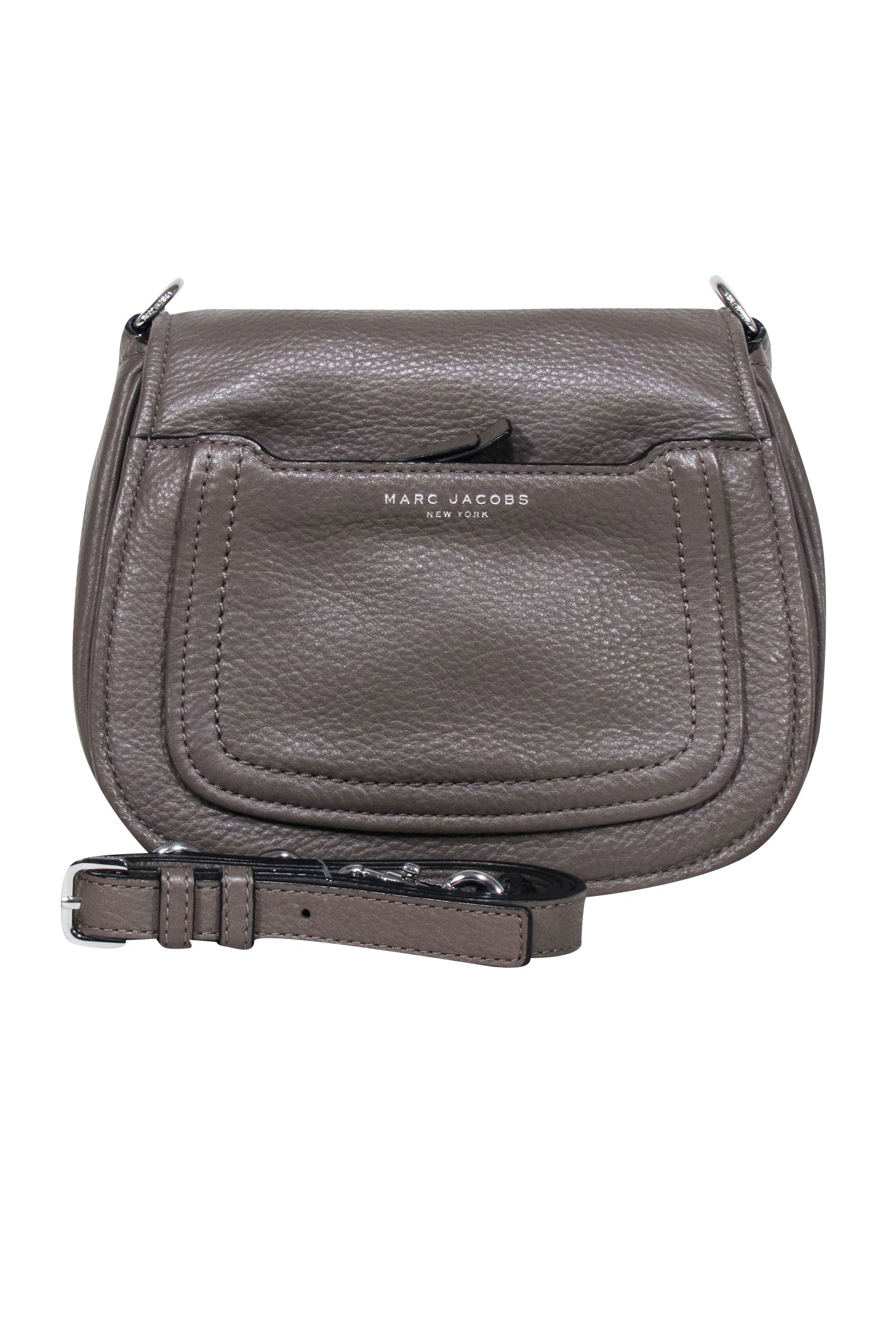 Marc Jacobs Taupe Pebbled Leather Crossbody Bag - Elevate Your Style!