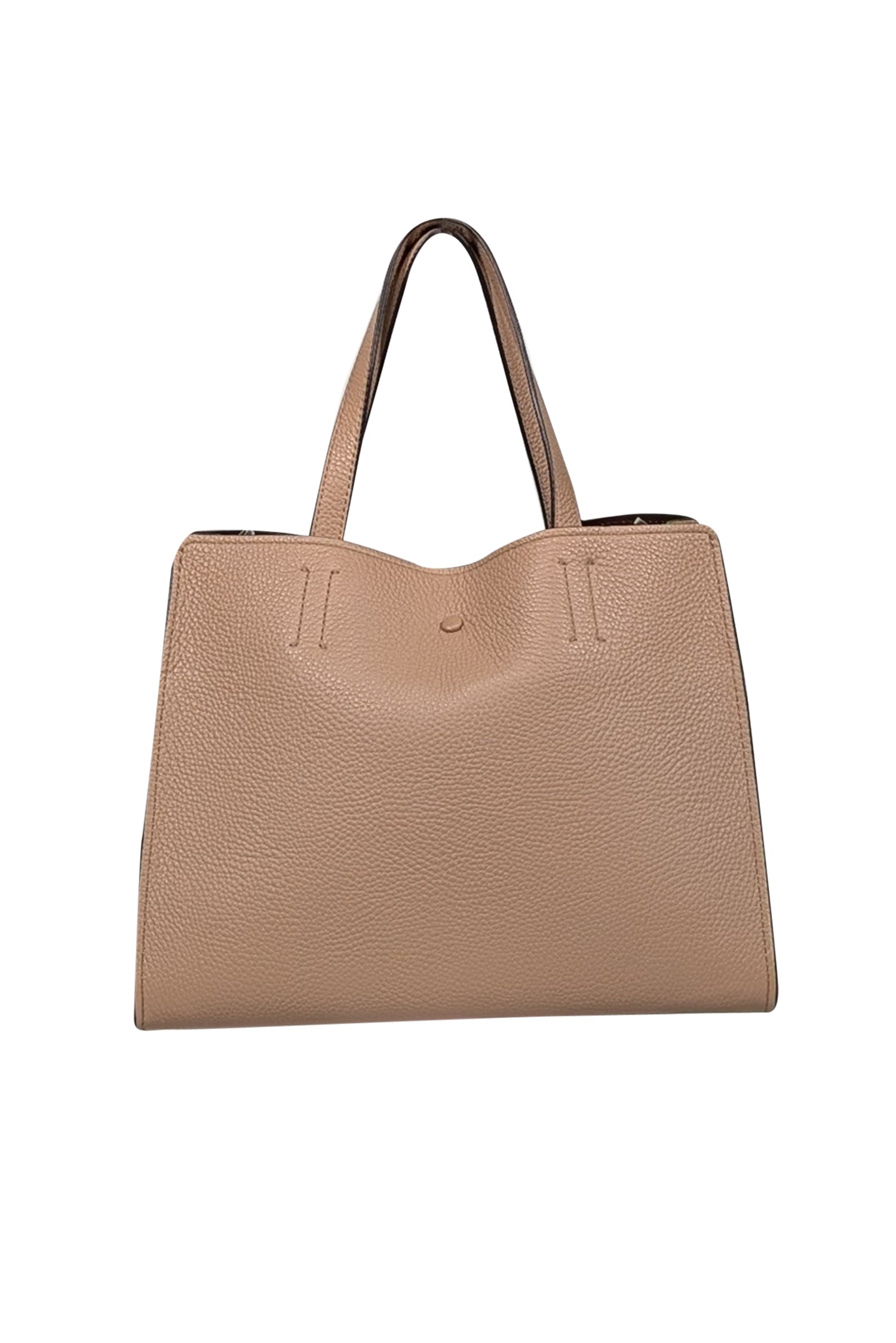 Kate Spade Deep Beige Luxury Small Satchel Bag with Chic Pouch