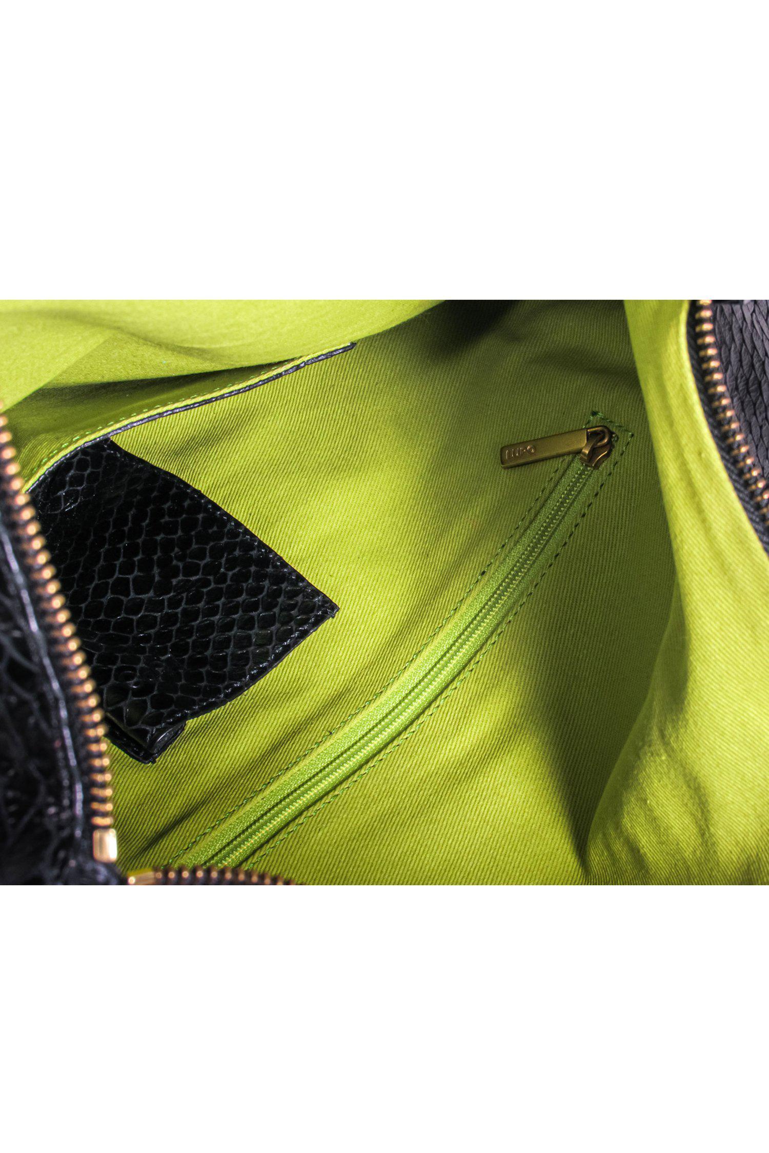 Lupo - Stunning Large Black Snakeskin Hobo Bag