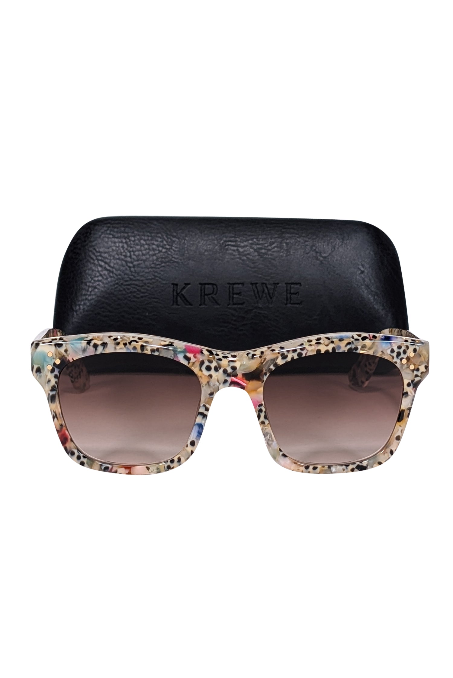 Krewe - Stunning White & Multi - Color Tortoise Sunglasses