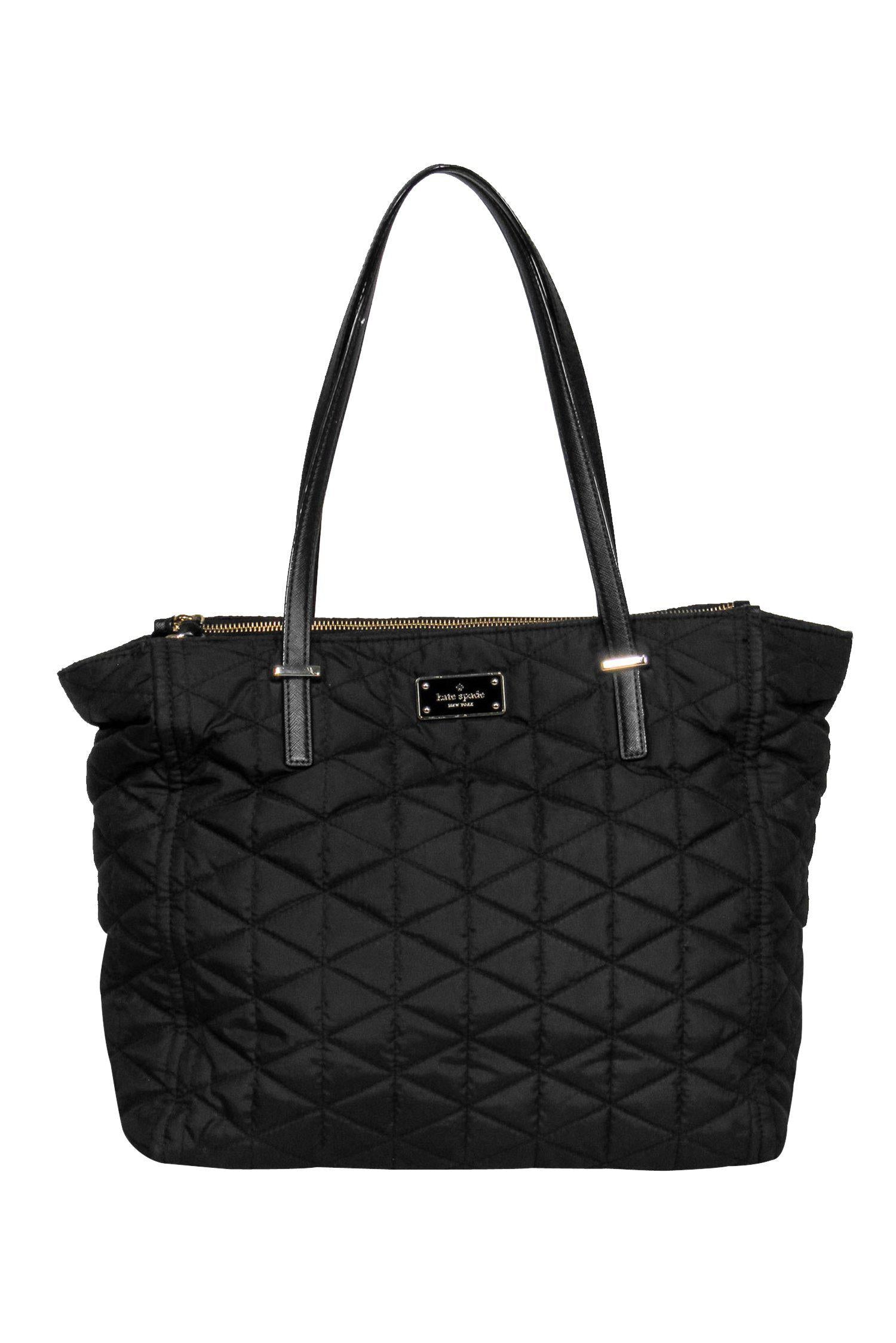 Kate Spade's Stylish Black Quilted Tote - Perfect for Fall!