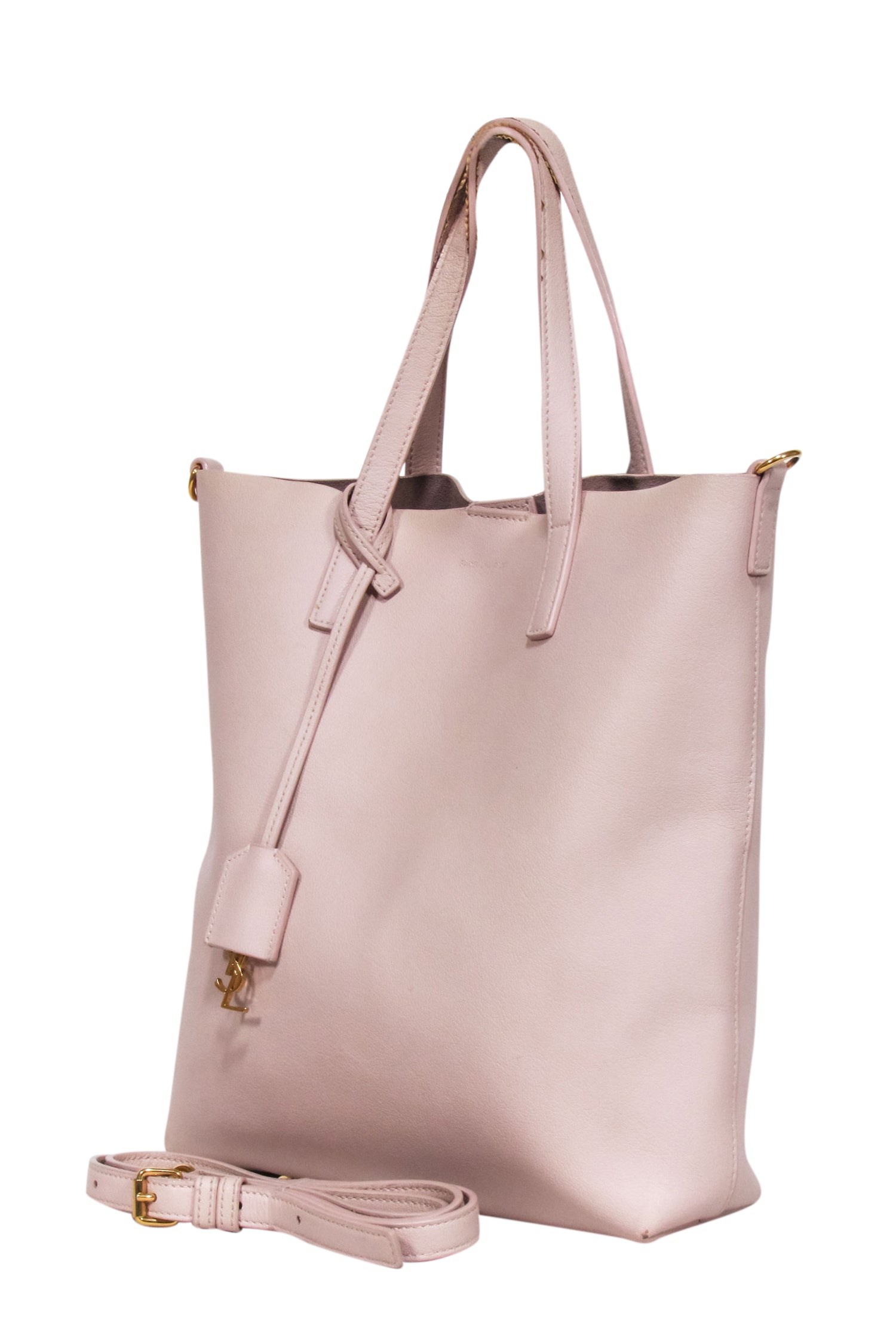 Yves Saint Laurent Blush Pink Leather Satchel: A Playful Office Essential