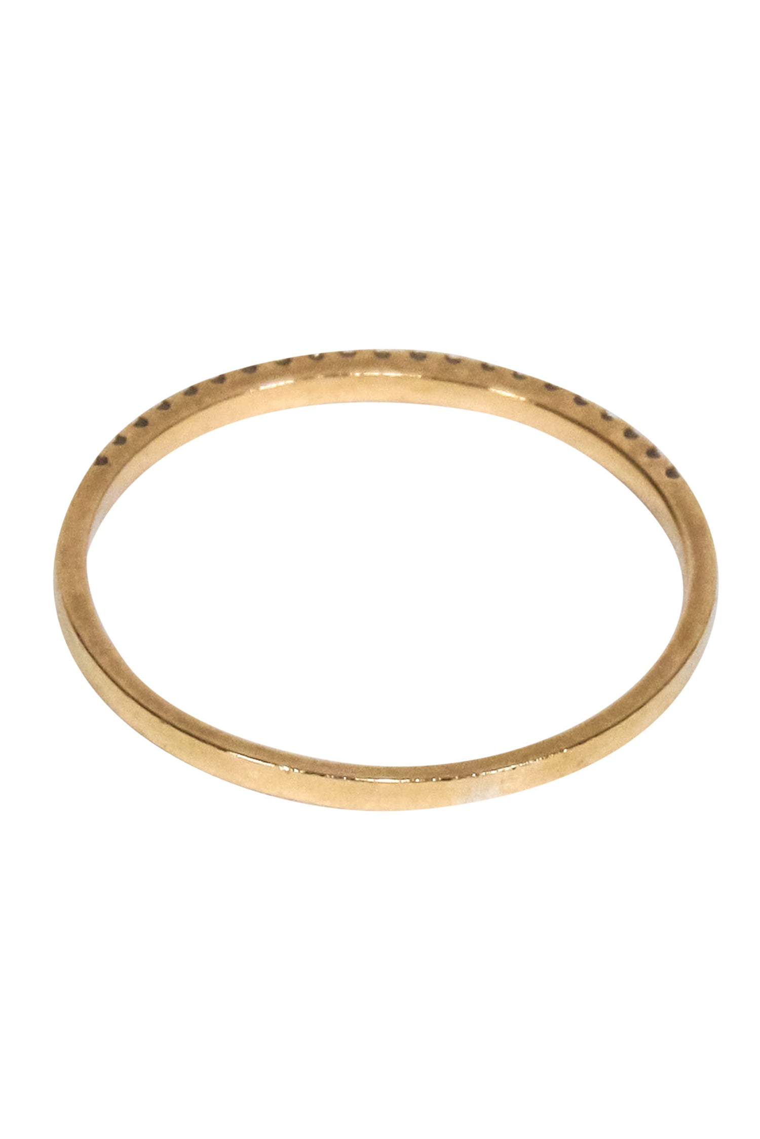 Gorgeous Vintage 18k Gold Thin Band Ring with 0.09 ct Diamonds - Size 5