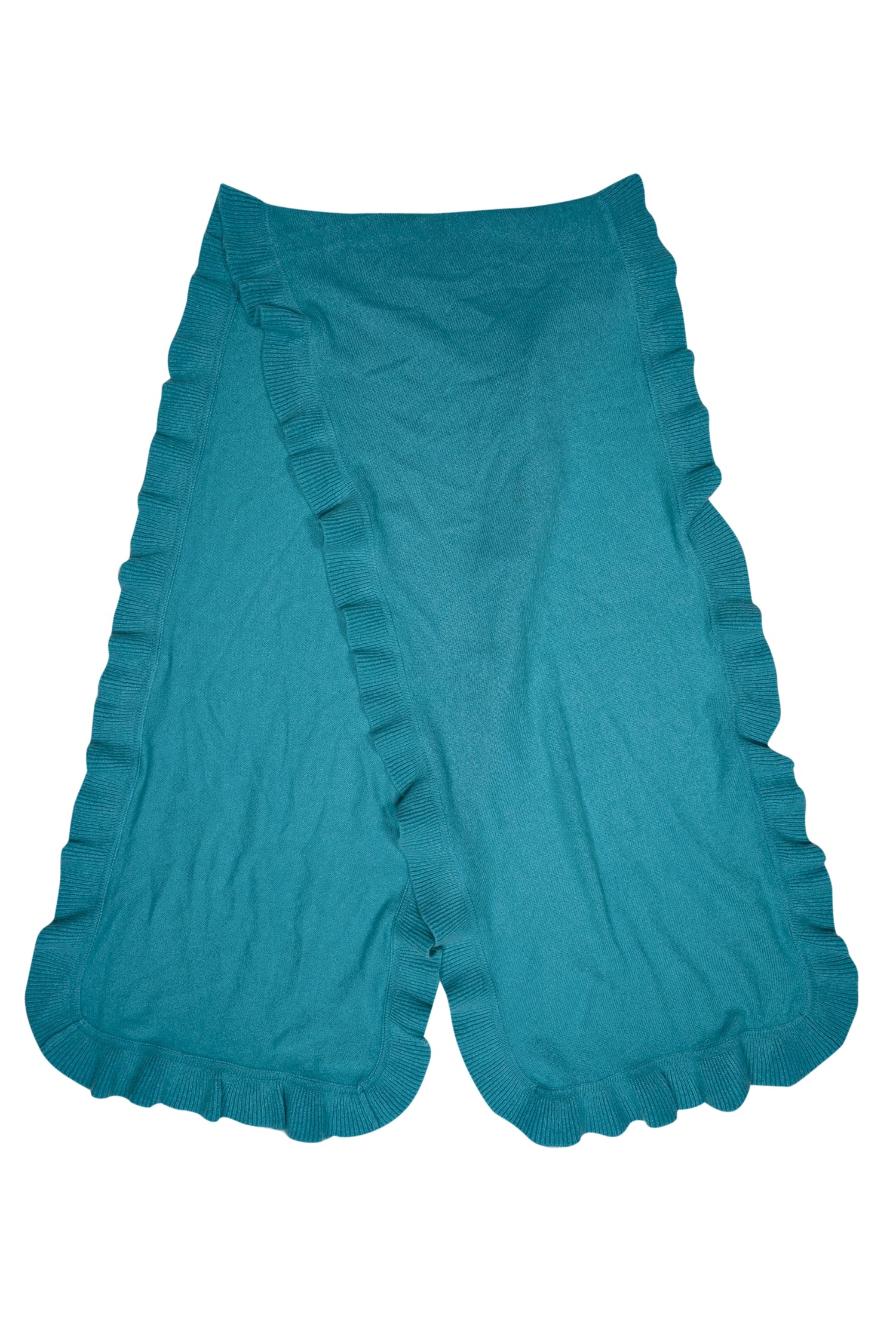 Alpine Cashmere - Stunning Turquoise Cashmere Ruffle Shawl