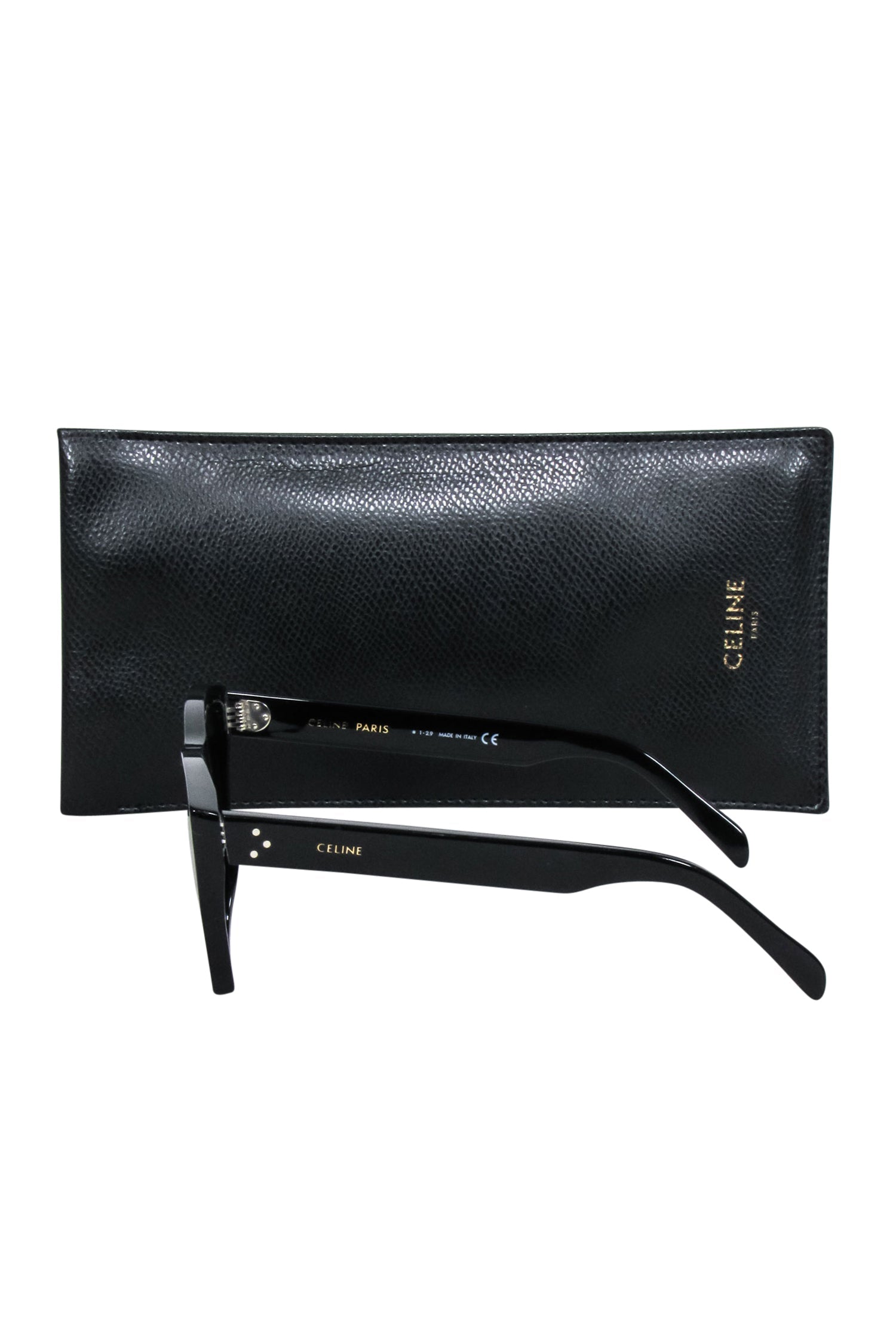 Celine's Stunning Black Square Cat Eye Sunglasses