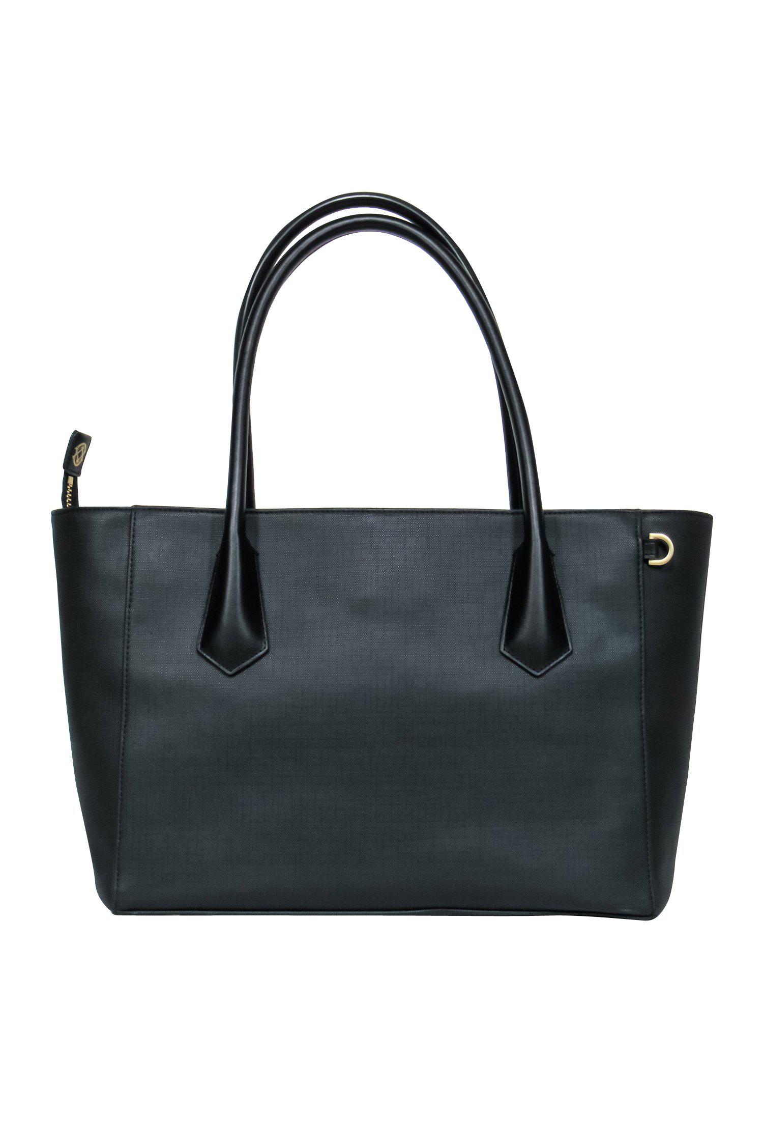 Dagne Dover - Stunning Black Large Textured Leather Tote Bag