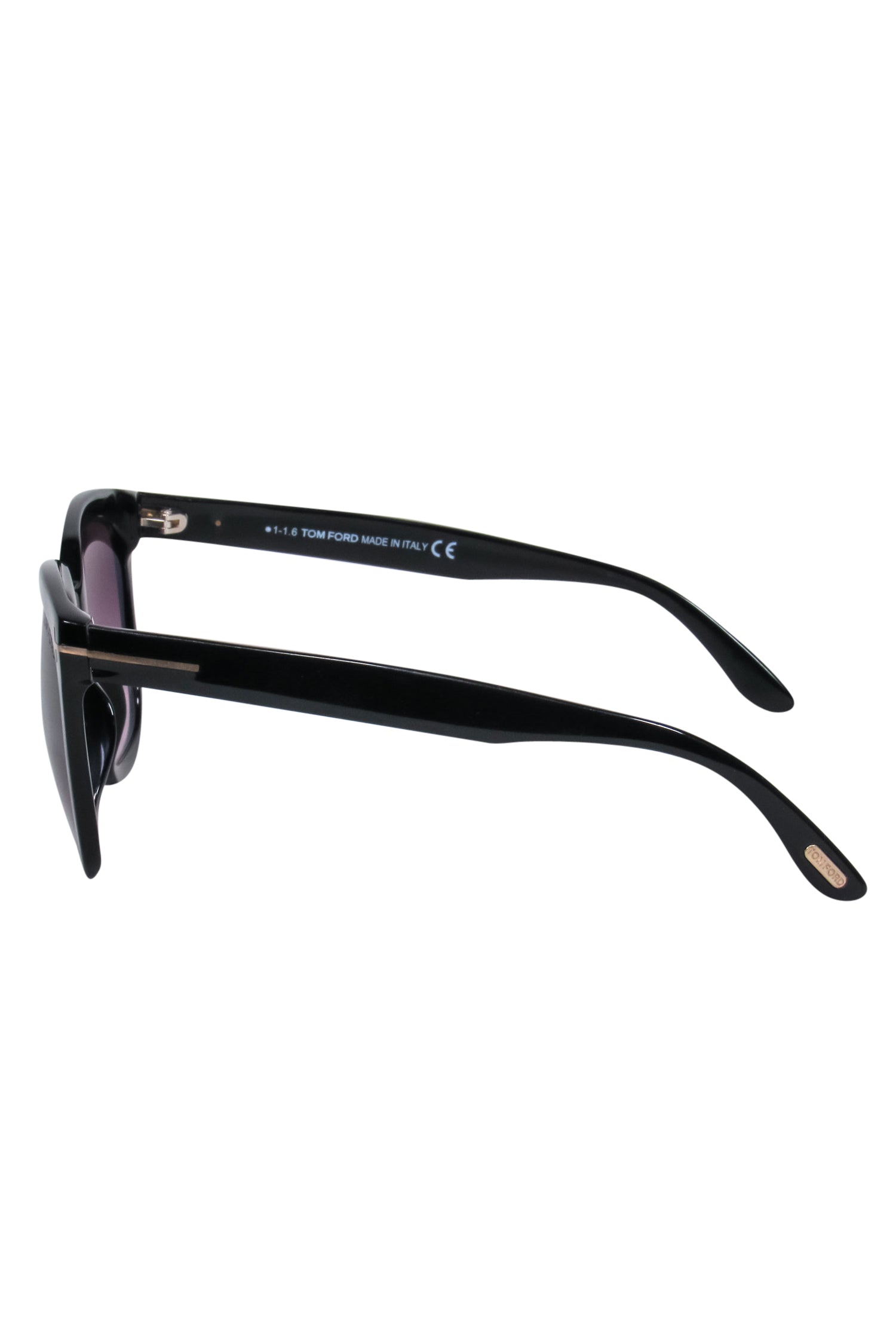 Tom Ford Black Frame Amarra Sunglasses: Purple-Toned Lenses for a Stunning Look