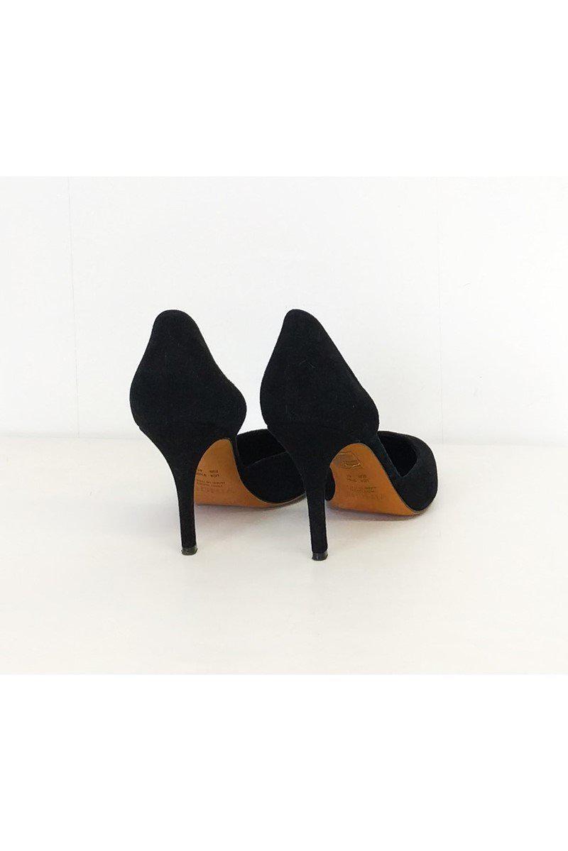 Vince's Stunning Black Suede Cut-Out Heels - Size 9.5