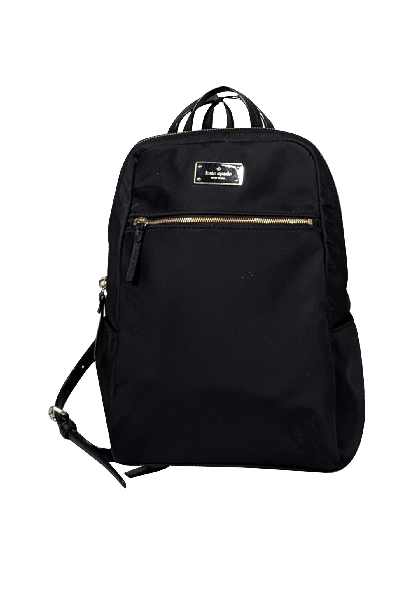 Kate Spade Stylish Black Nylon Zipper Top Backpack - Your Adventure Companion