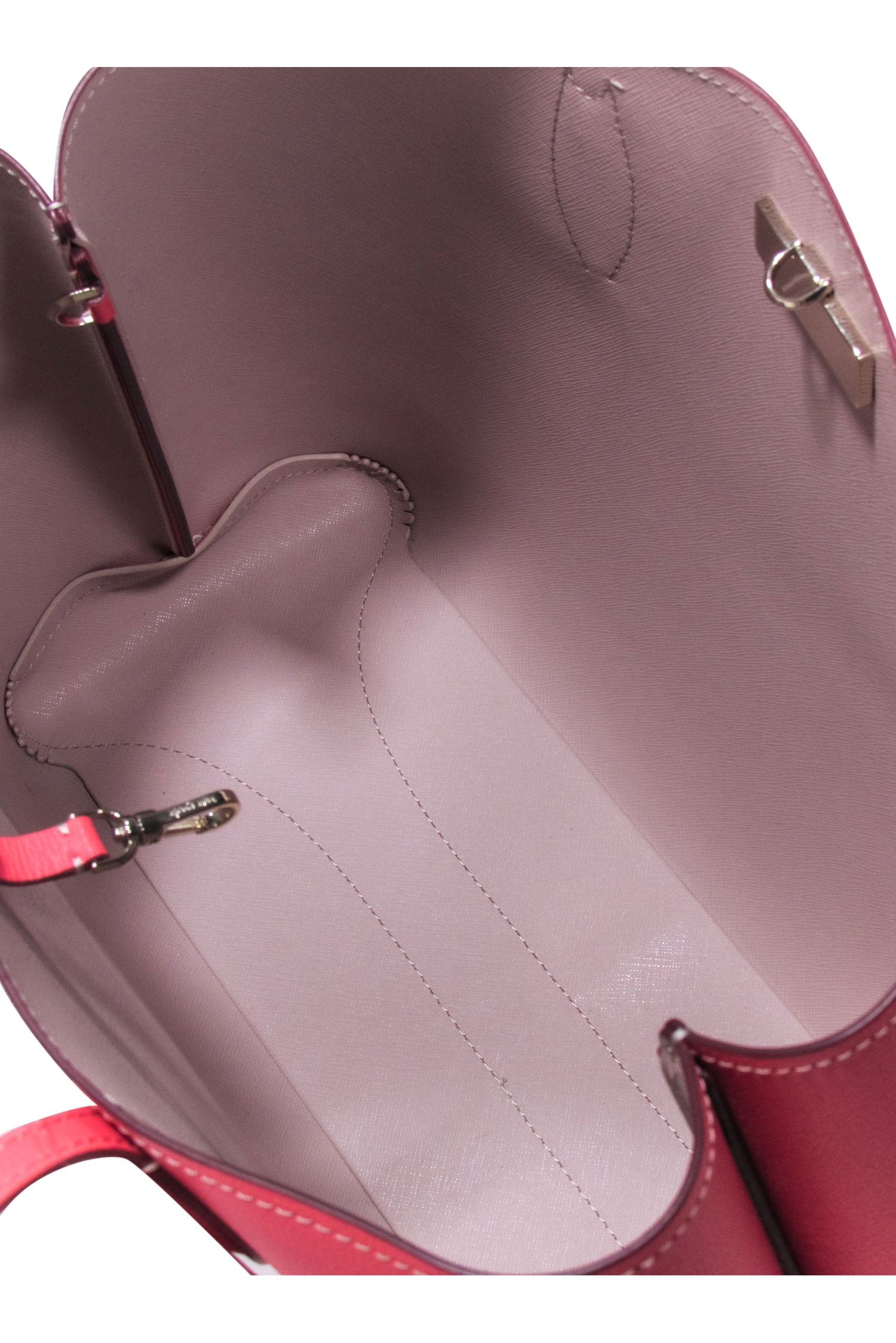 Kate Spade Coral Pink Pebbled Leather Hook Closure Tote - Summer Essential