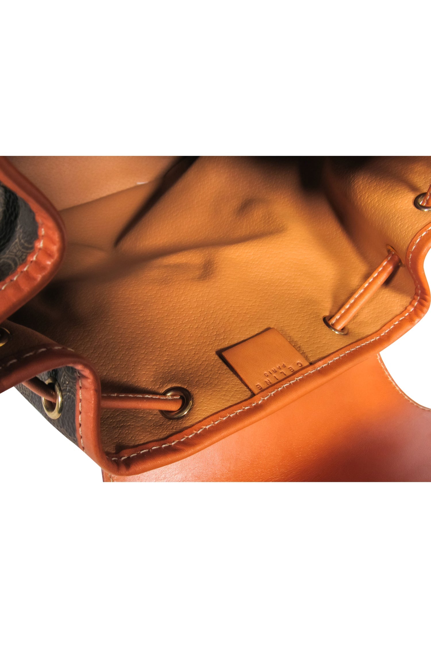 Celine Brown Pebbled Leather Backpack: A Fashionable Fold-Over Beauty