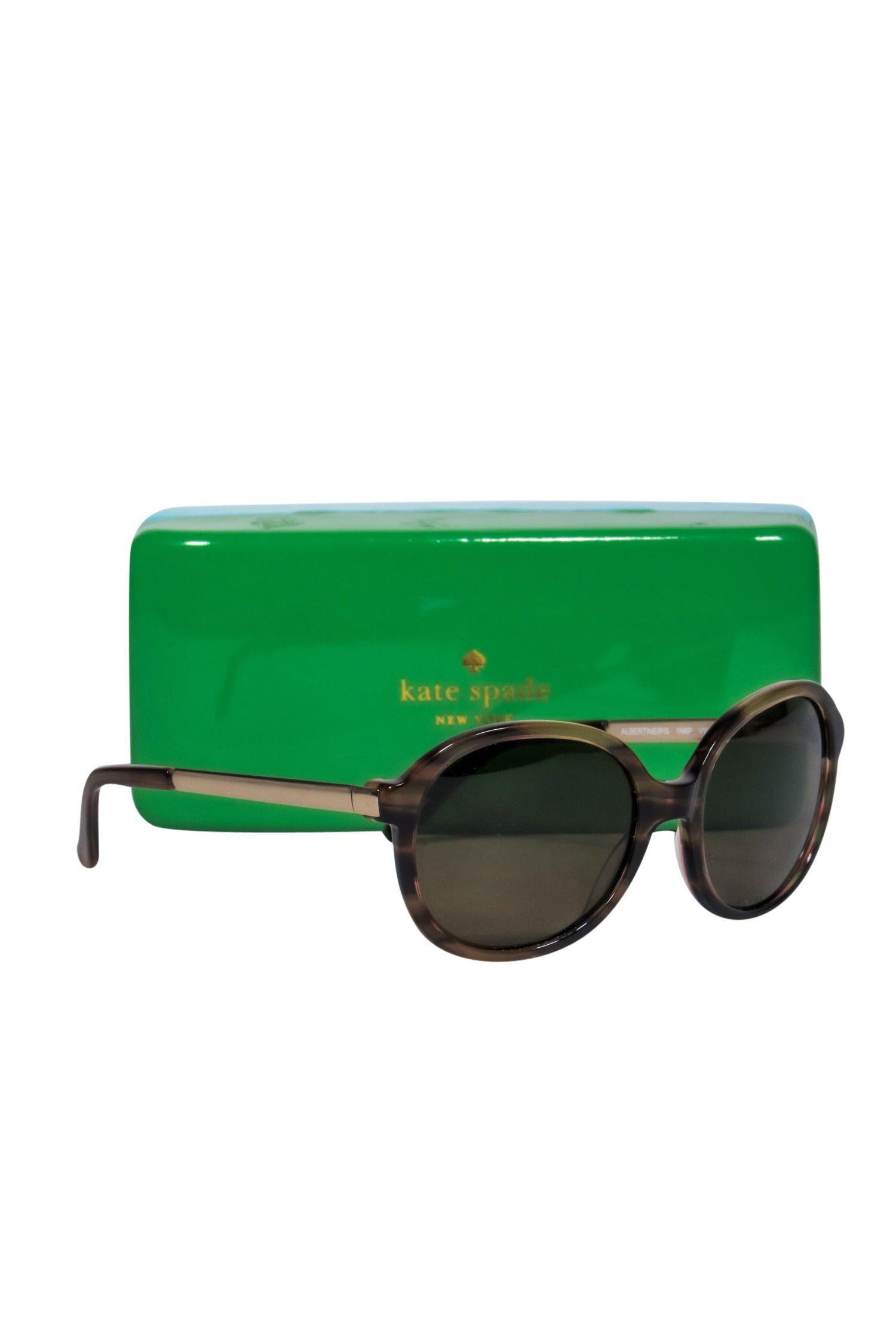 Kate Spade's Stunning Brown Marbled Round Sunglasses