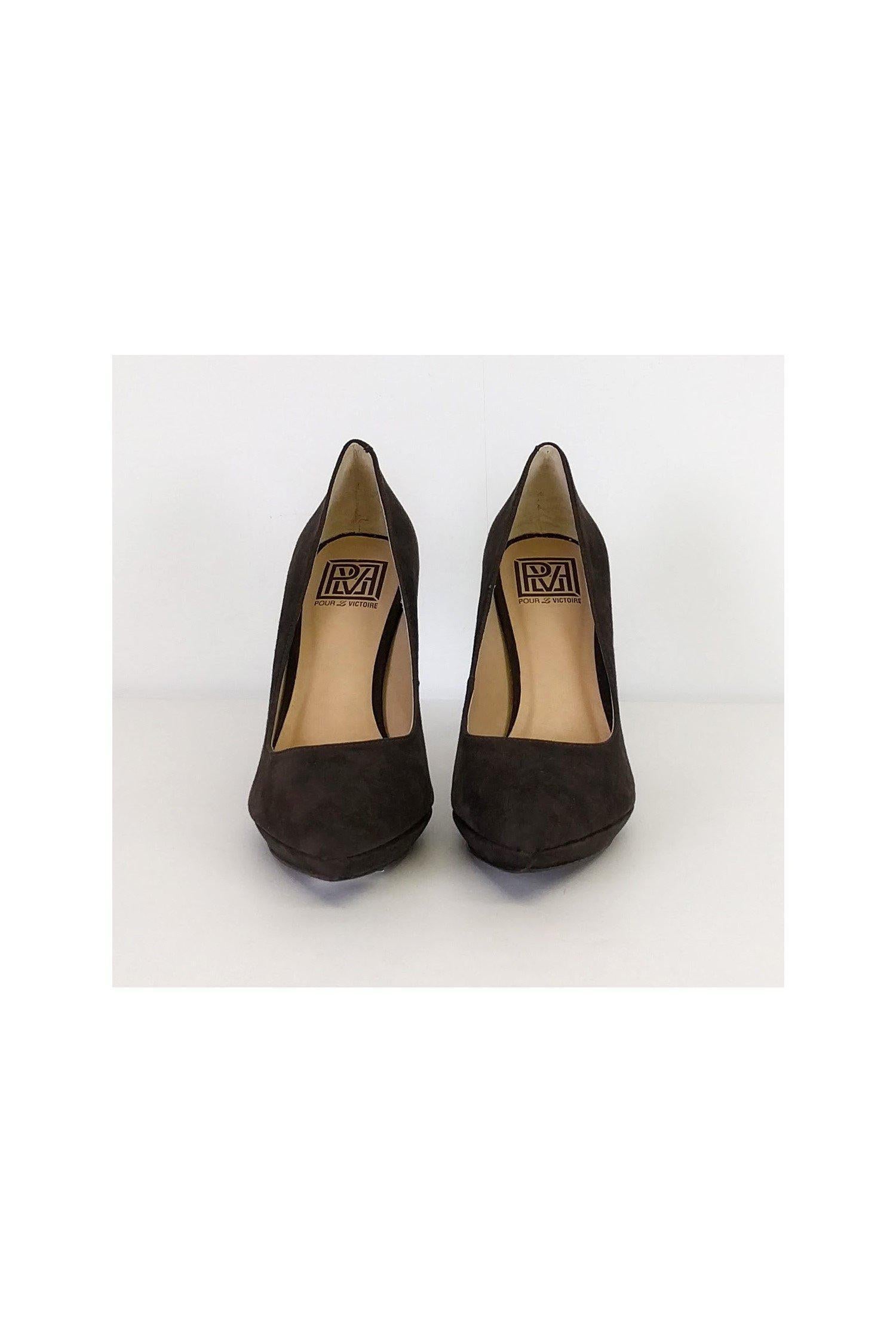 Pour La Victoire - Stunning Brown Suede Heels in Size 8.5