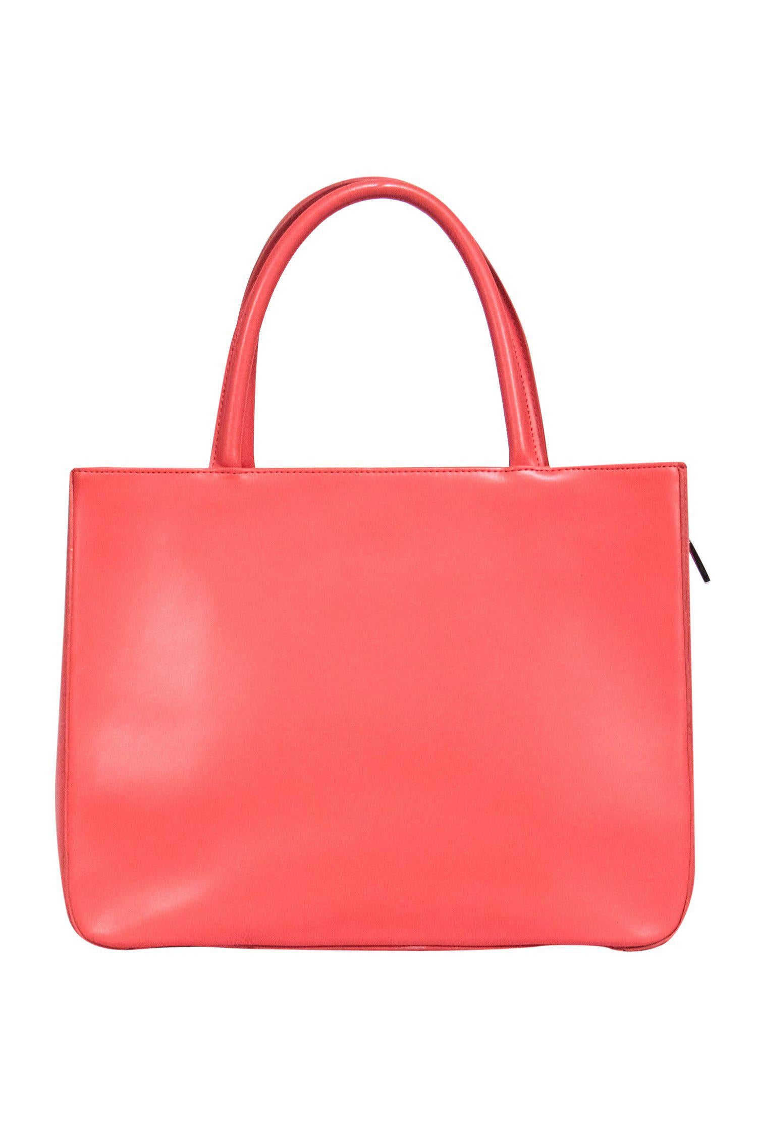 Furla - Stunning Coral Leather Structured Small Tote Bag