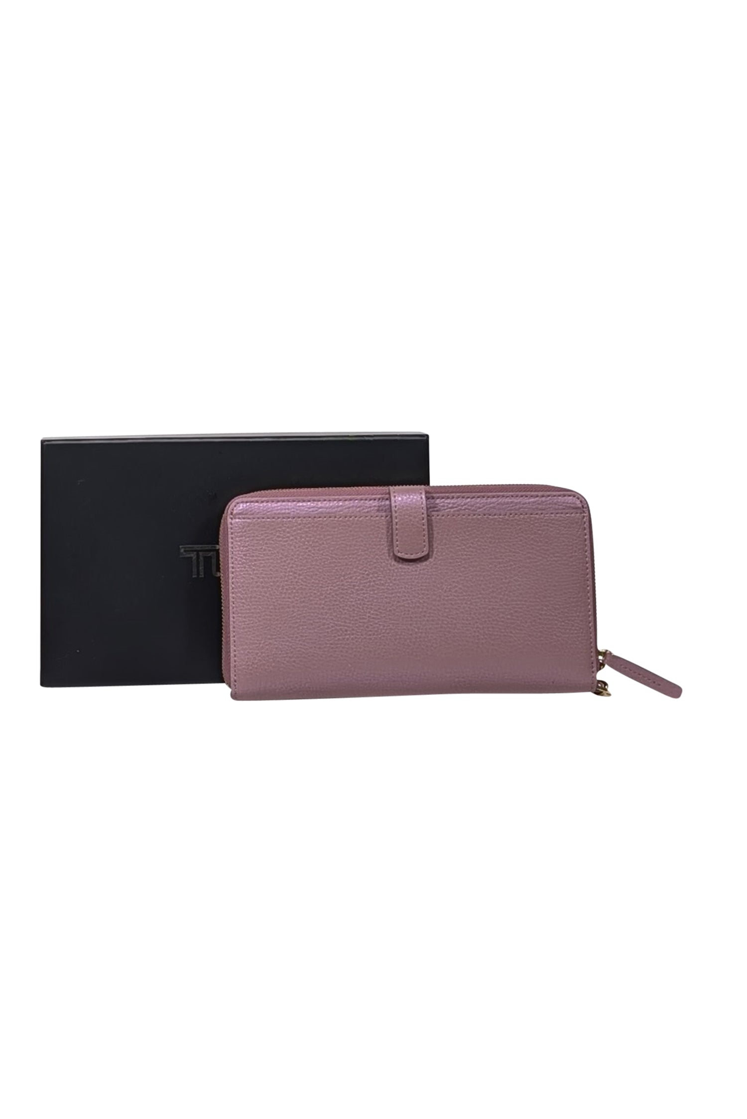 Tumi's Enchanting Lavender Iridescent Leather Zipper Wallet