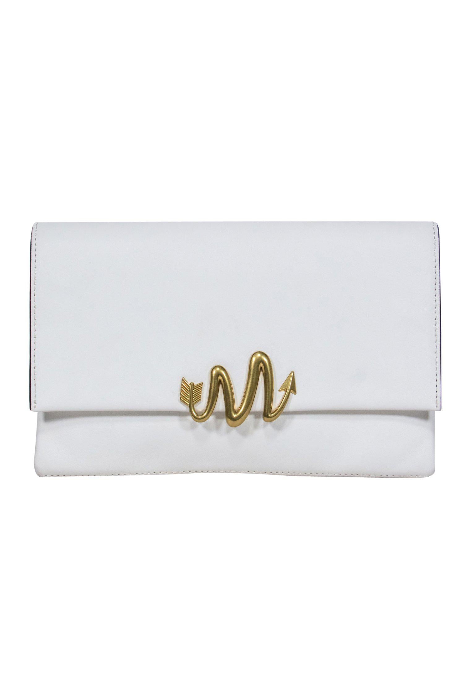 Mackage Ivory Leather Fold-Over Clutch: A Glamorous Accessory