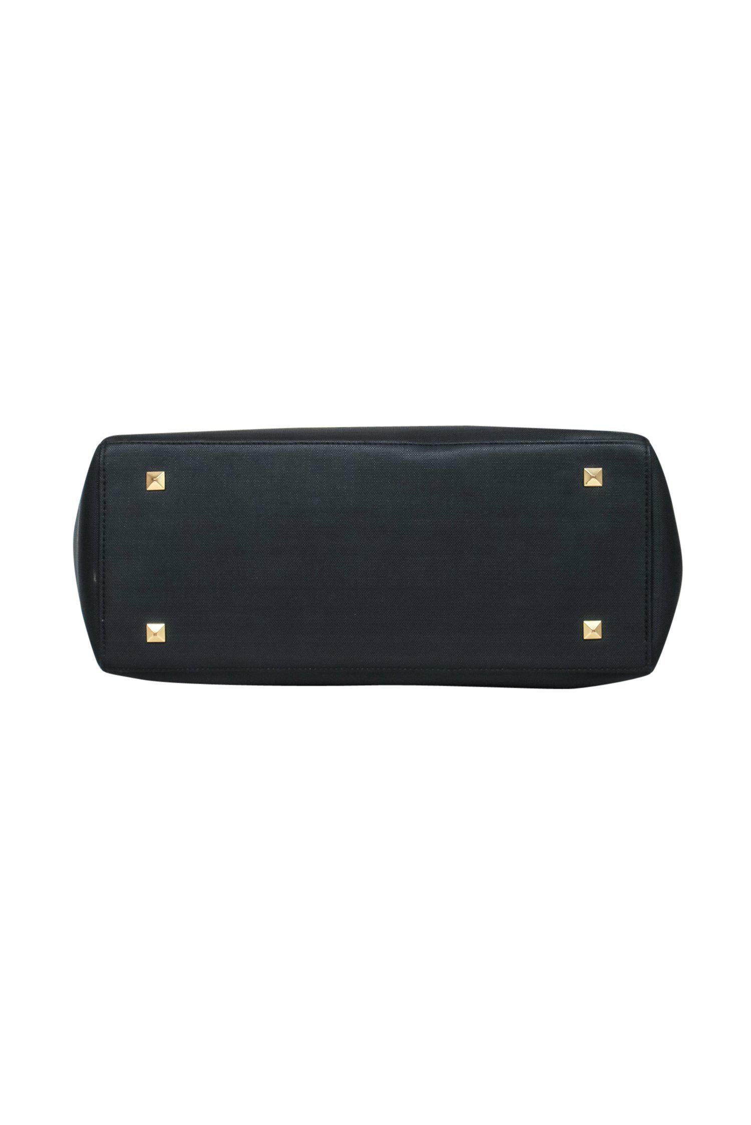 Dagne Dover - Stunning Black Large Textured Leather Tote Bag