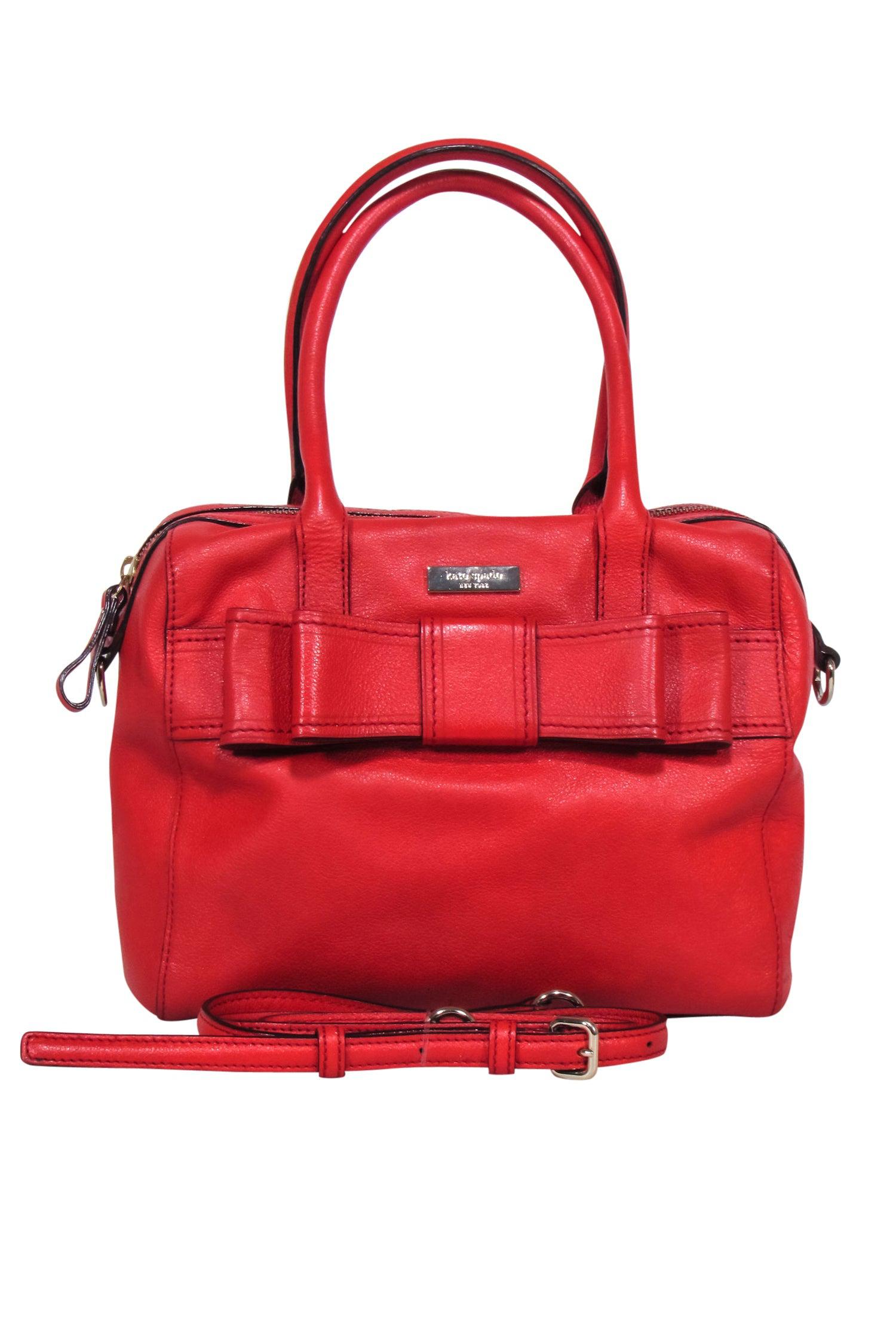 Kate Spade Red Leather Bow Front Crossbody Bag: A Fashion Must-Have!