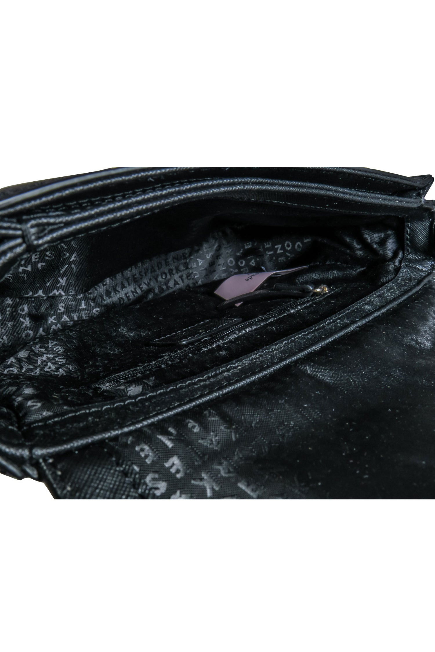 Kate Spade Light Pink & Black Leather Fold-Over Crossbody - A Stylish Essential!