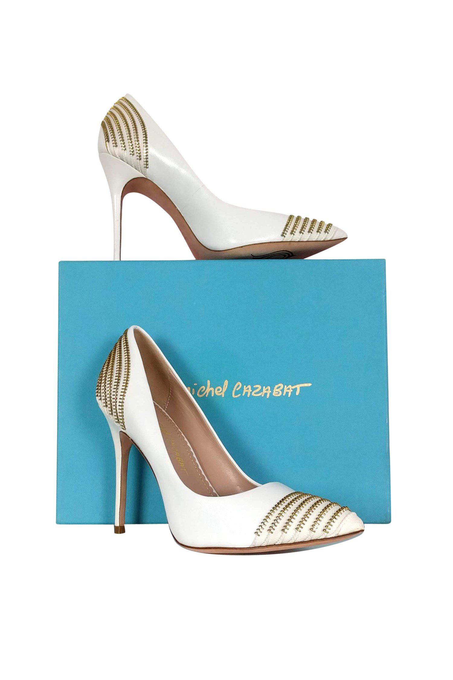 Jean-Michel Cazabat White Eternity Pumps - Size 6: Party-Ready Glam!