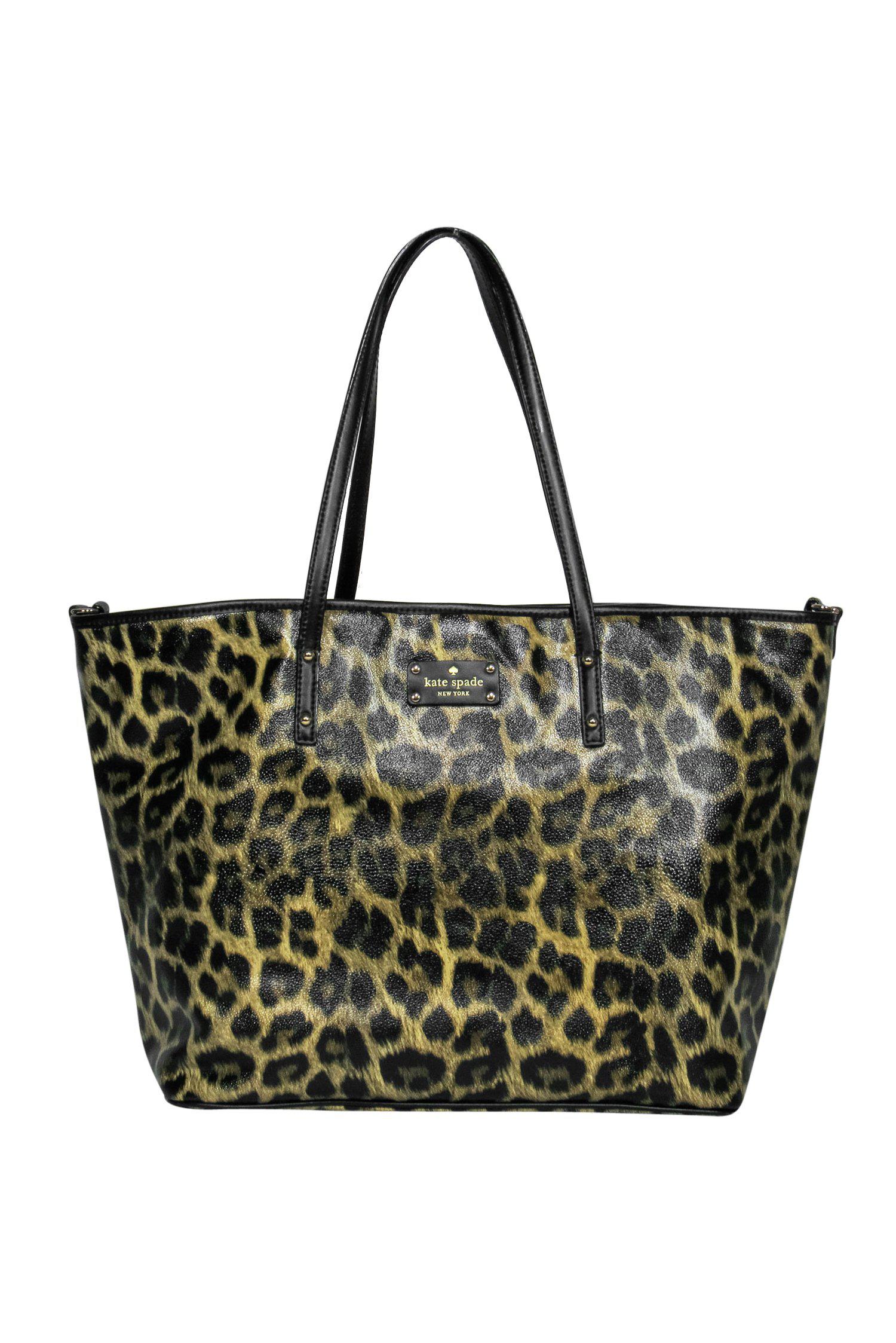Kate Spade - Stunning Large Leopard Print Leather Tote