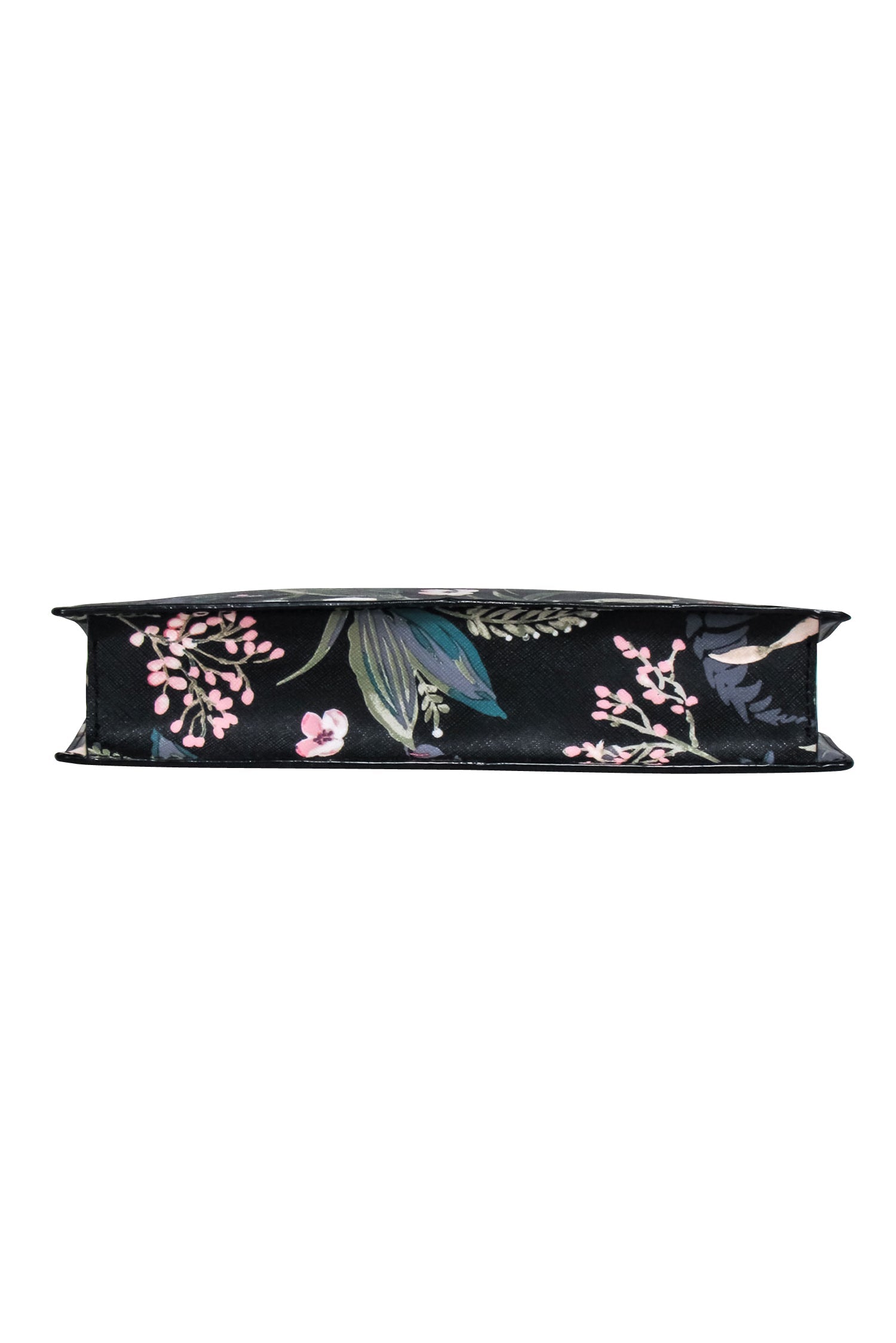 Kate Spade - Exquisite Black & Pink Multi Floral Print Leather Crossbody Bag