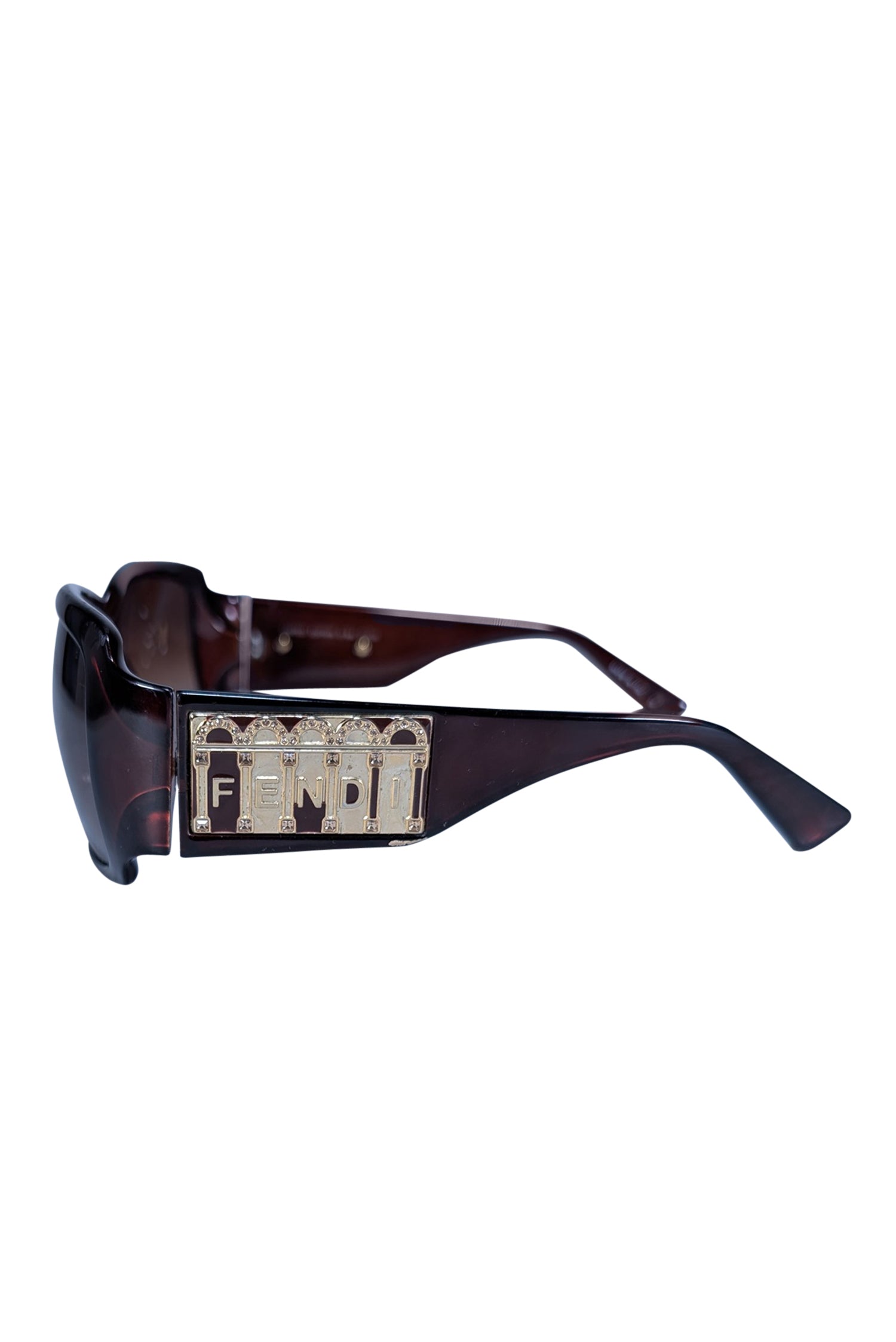 Fendi Brown Bold Logo Side Sunglasses - Make a Fashion Splash!