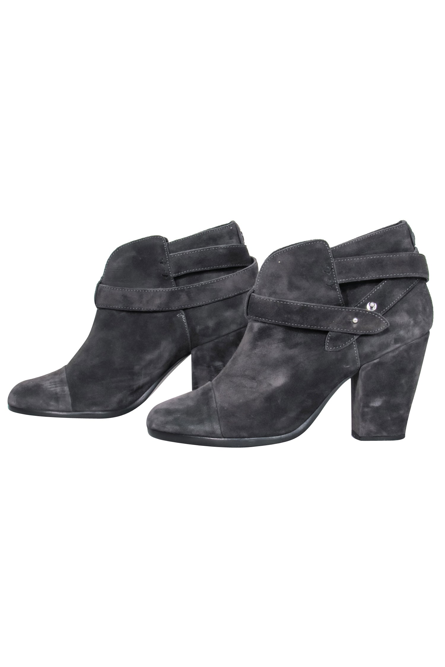 Rag & Bone Grey Suede Side Buckle Short Boots - Size 10: A Must-Have for Style Enthusiasts