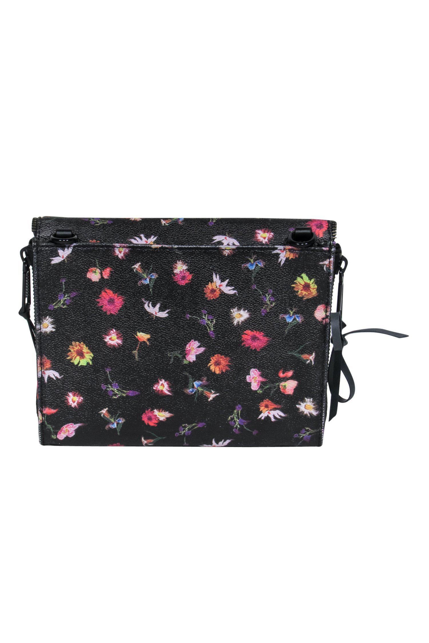 Rebecca Minkoff - Stunning Black & Multicolored Pebbled Leather Crossbody Bag