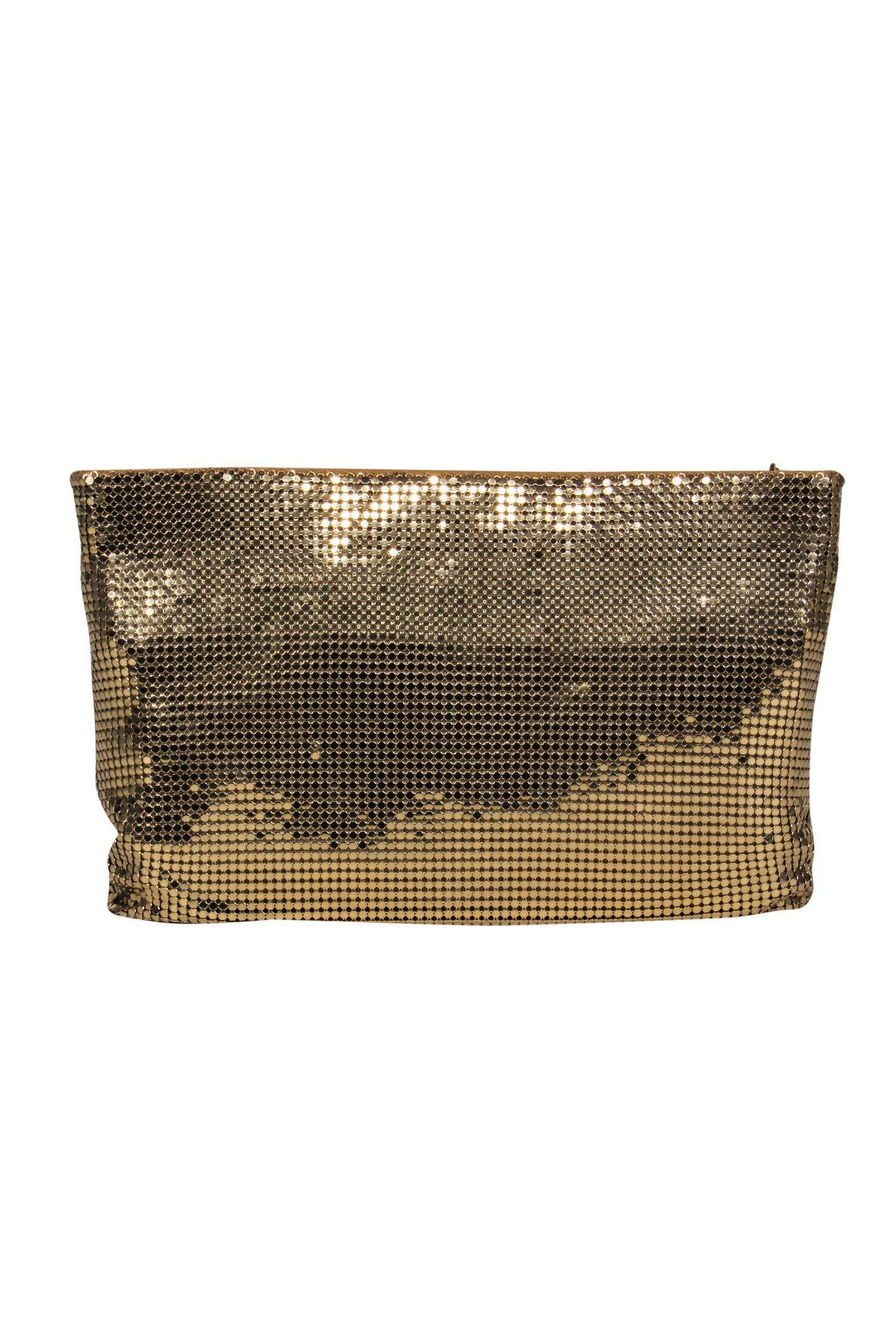 Whiting & Davis - Stunning Gold Chainmail Bow Convertible Crossbody Bag