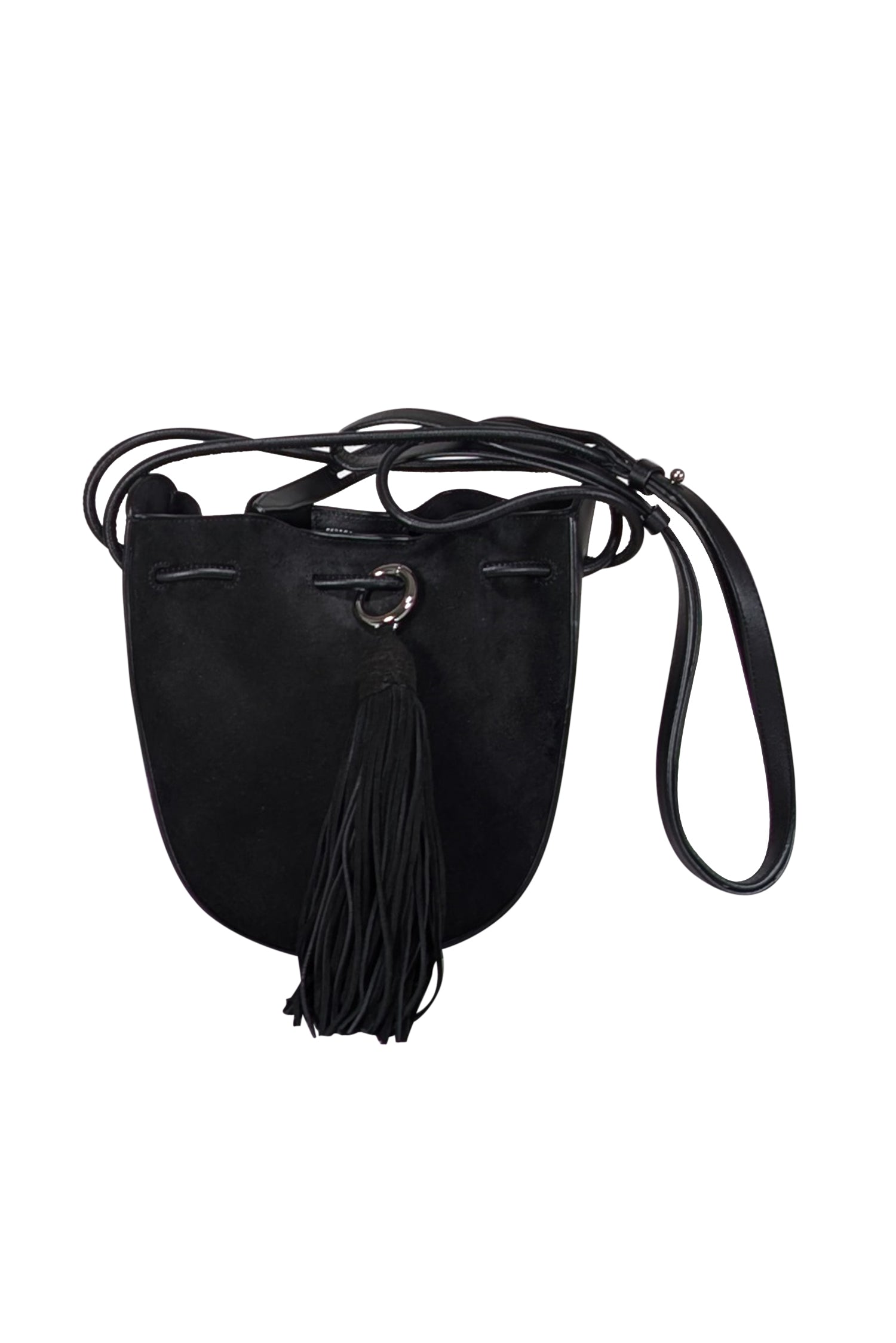 Rebecca Minkoff - Stunning Black Suede & Leather Bucket Crossbody for Night Out
