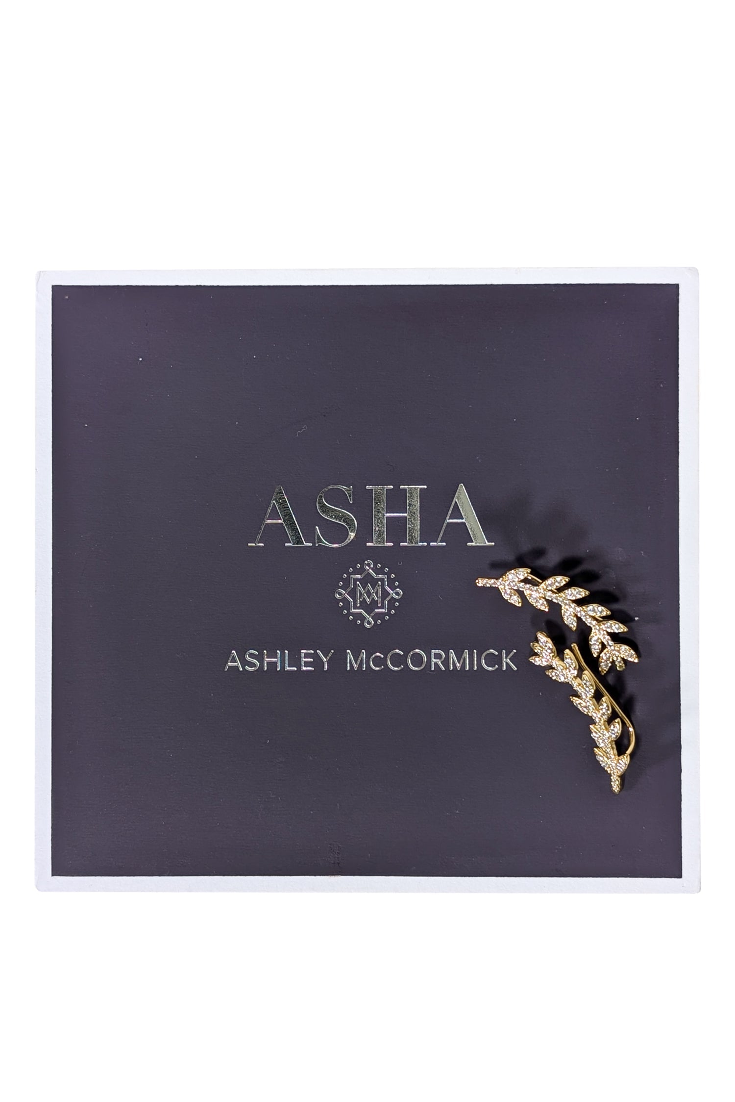 Asha by Ashley McCormick - Stunning Gold Dipper 'Laurel' Ear Climber Earrings