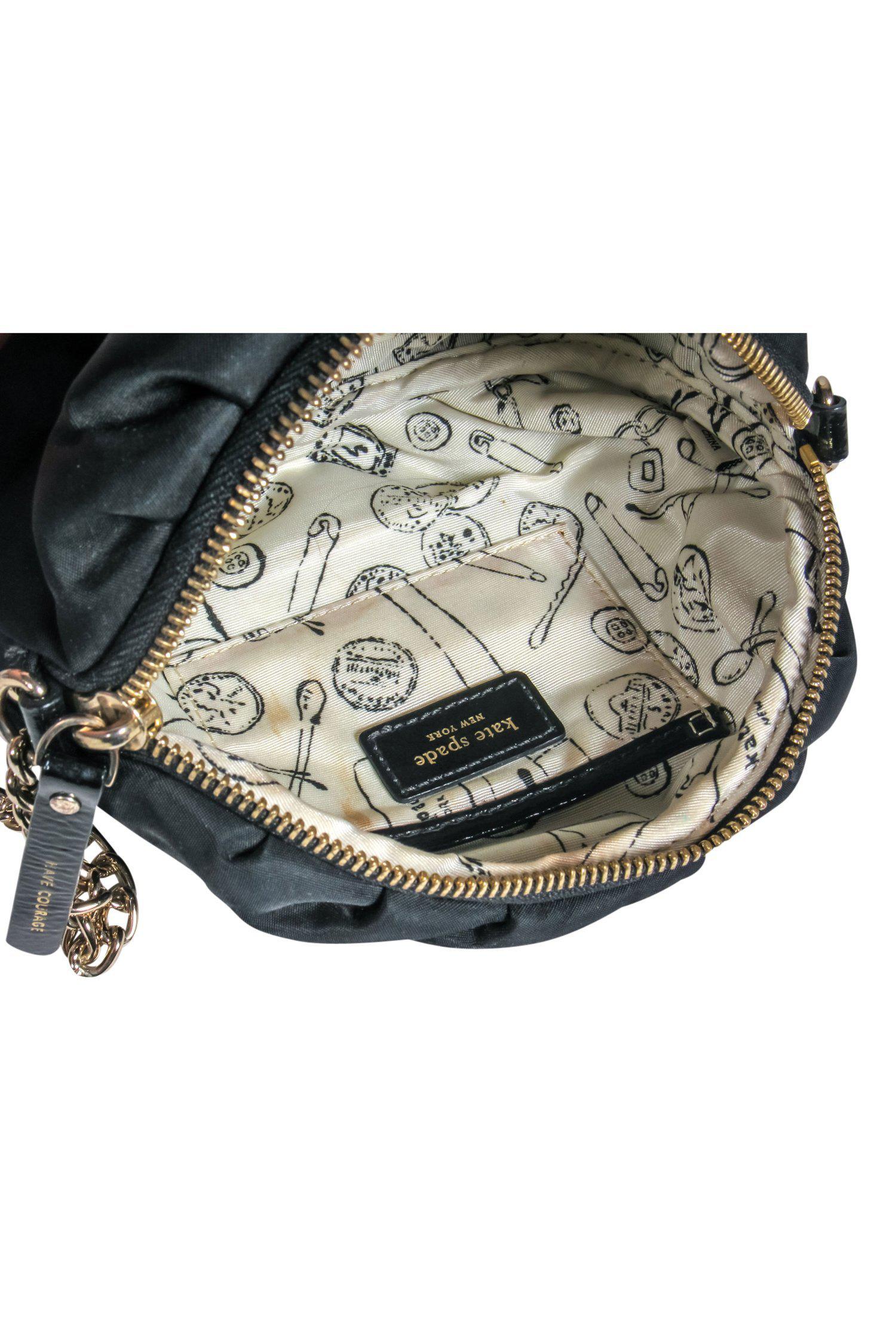 Kate Spade Black Nylon Mini Chain Strap Crossbody - The Perfect Event Companion