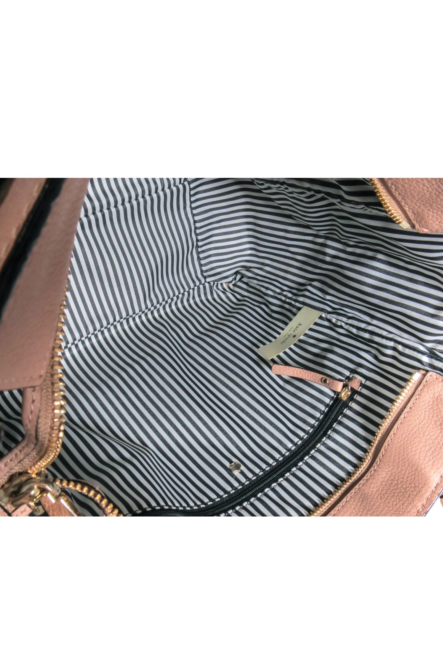 Kate Spade Tan Pebbled Leather Tote Bag: Glamorous Chain-Link Handles