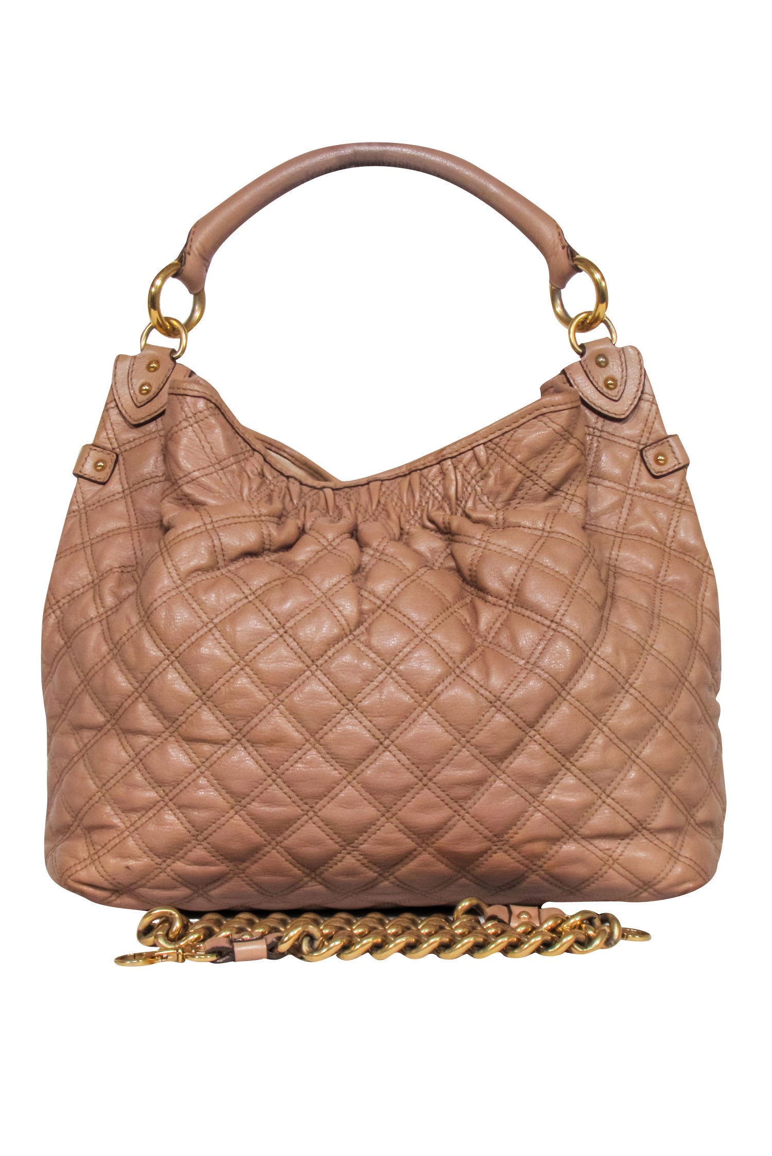 Marc Jacobs Beige Quilted Leather Stam - The Ultimate Fashion Upgrade