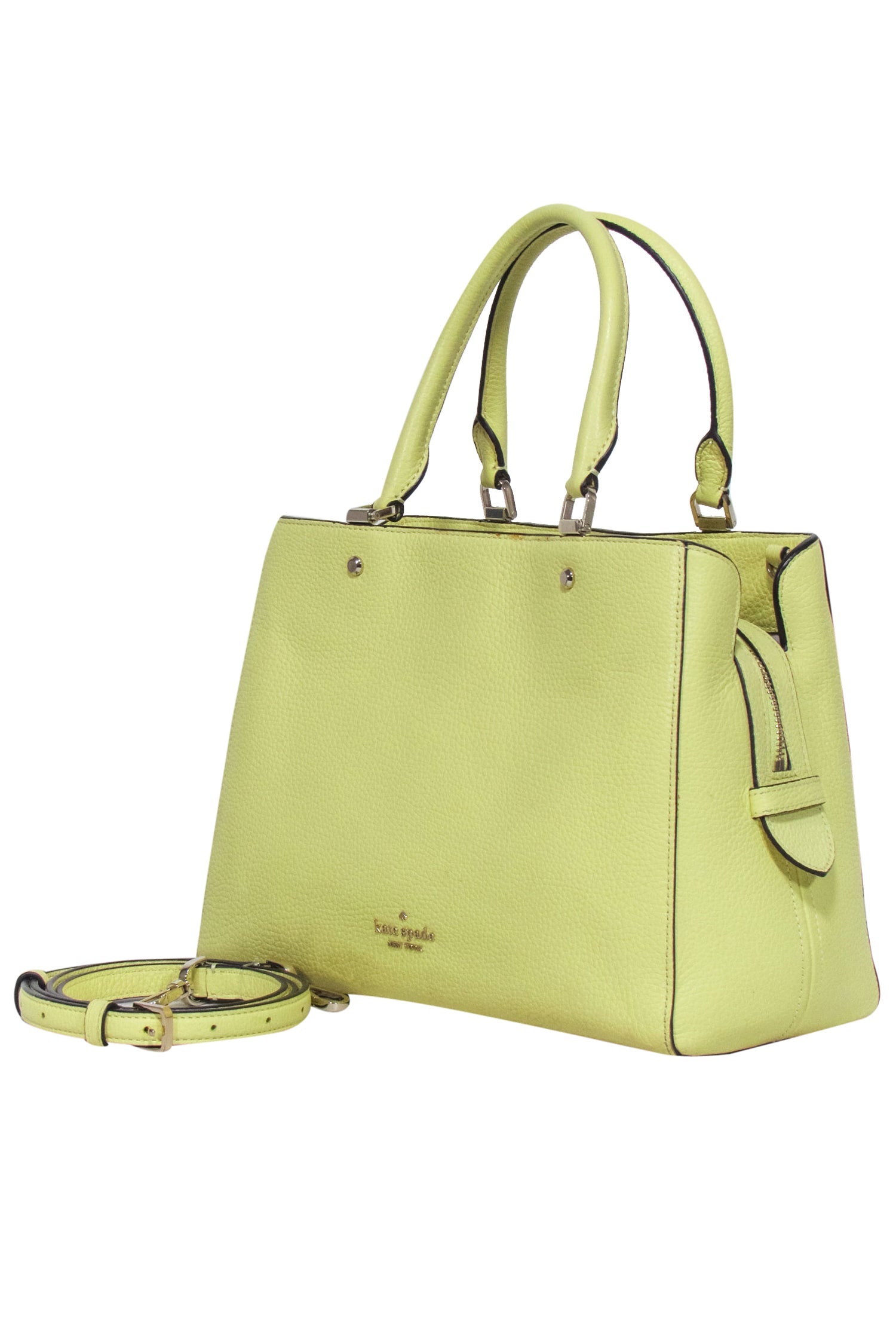 Kate Spade Neon Yellow Pebbled Leather Satchel - A Summer Must-Have!