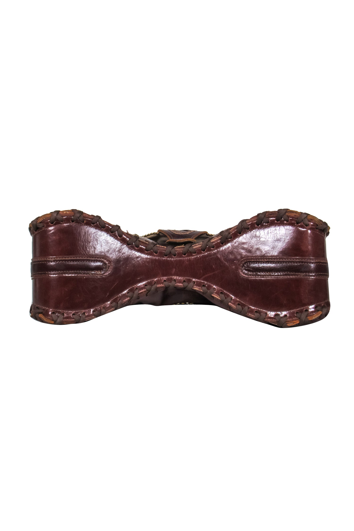 Bracher Edmen - Stunning Brown Leather Butterfly Shoulder Bag with Jewel Details