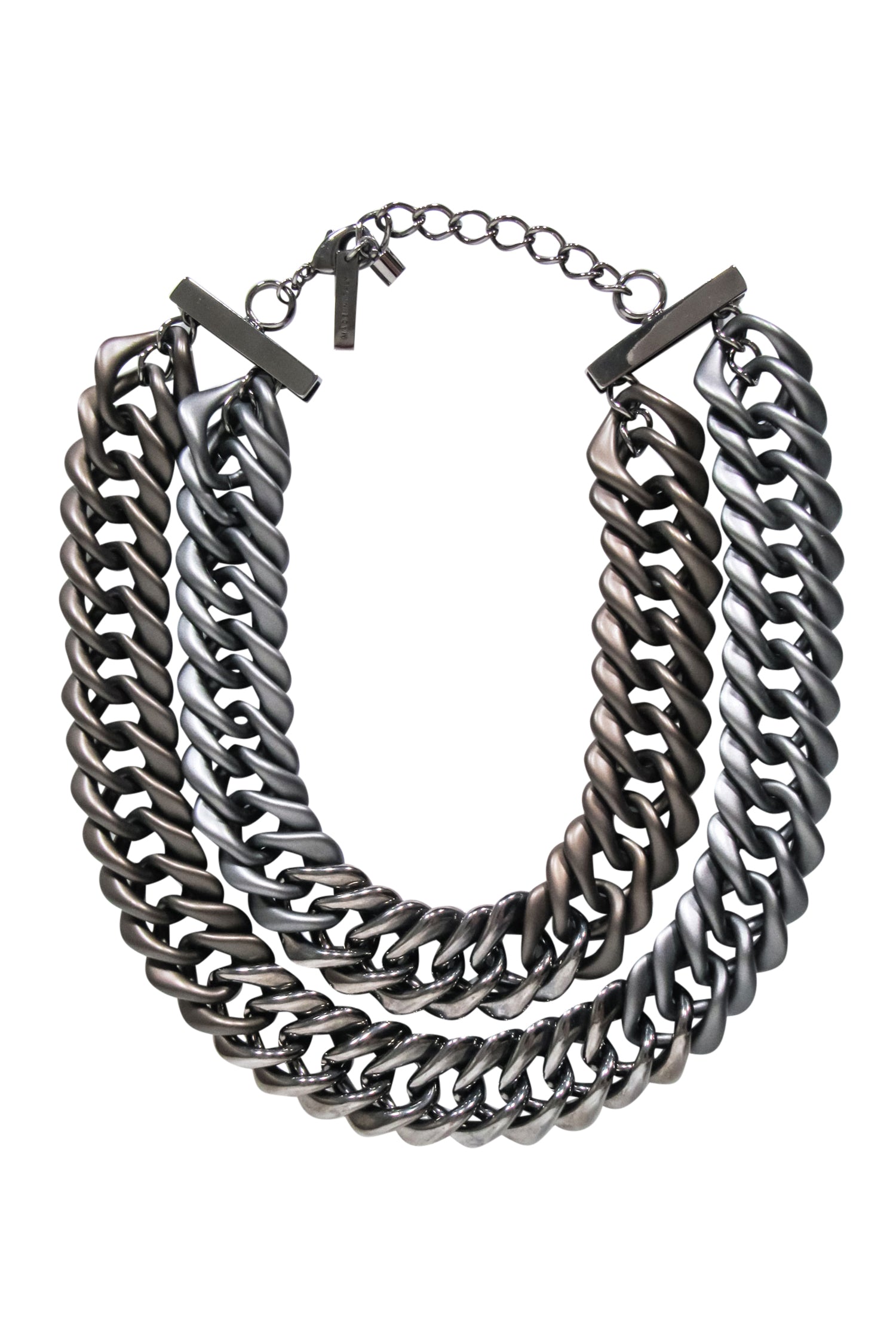Lafayette 148 - Striking Gun Metal Grey Thick Chain Necklace