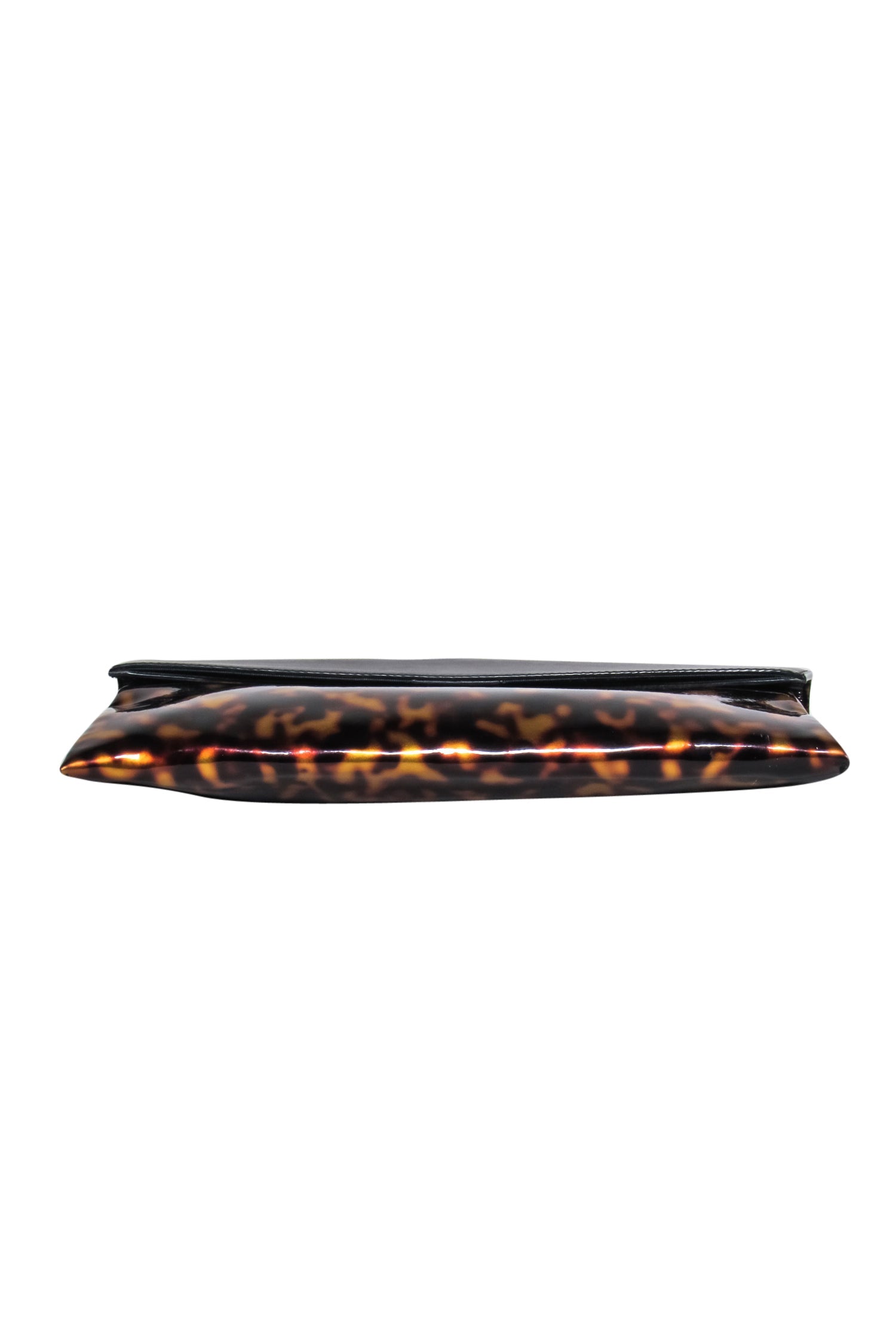 Pour La Victoire - Stylish Leather & Tortoise Shell Print Envelope Shoulder Purse