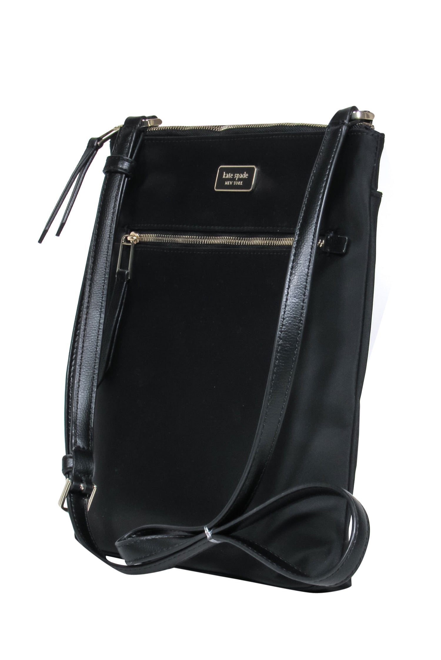 Kate Spade - Chic Black Nylon Small Square Crossbody Bag