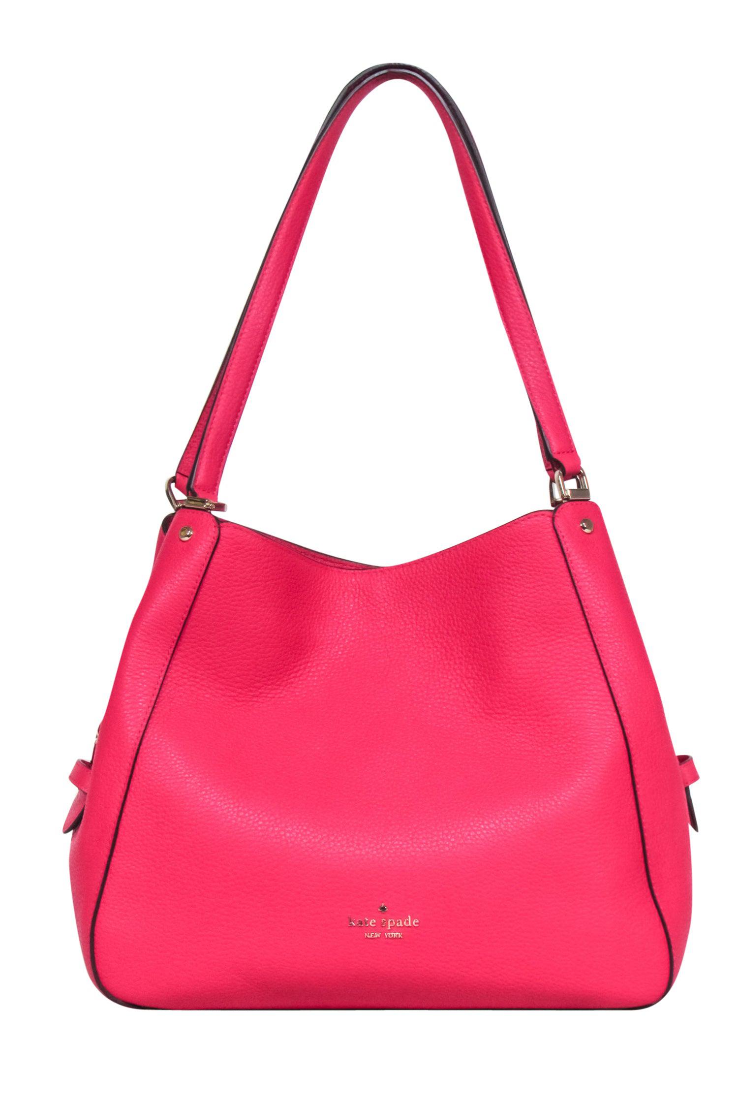 Kate Spade Vibrant Pink Leather Shoulder Bag - Perfect for Barbie Lovers