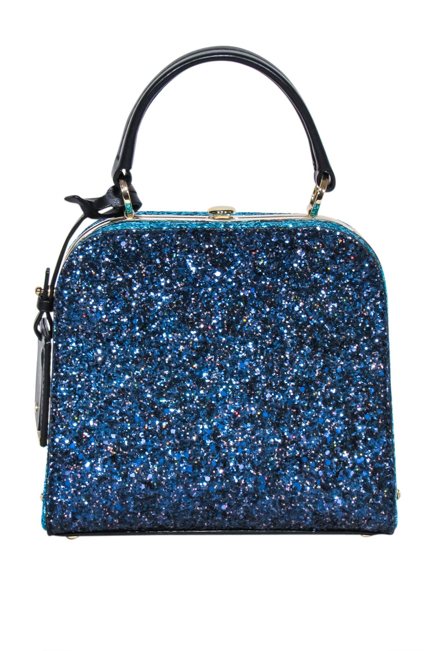 Kate Spade Blue Violina Glitter Crossbody Bag - Sparkle Like a Star!