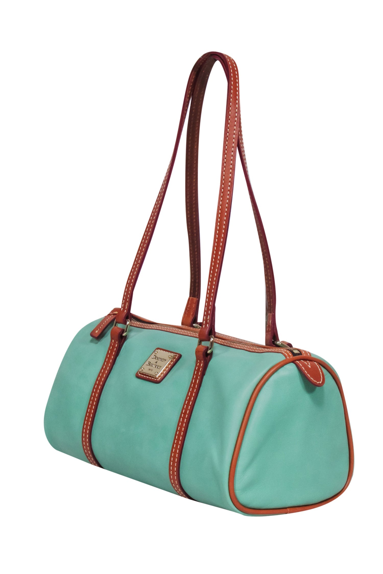 Dooney & Bourke - Stunning Jade Green Leather Barrel Bag