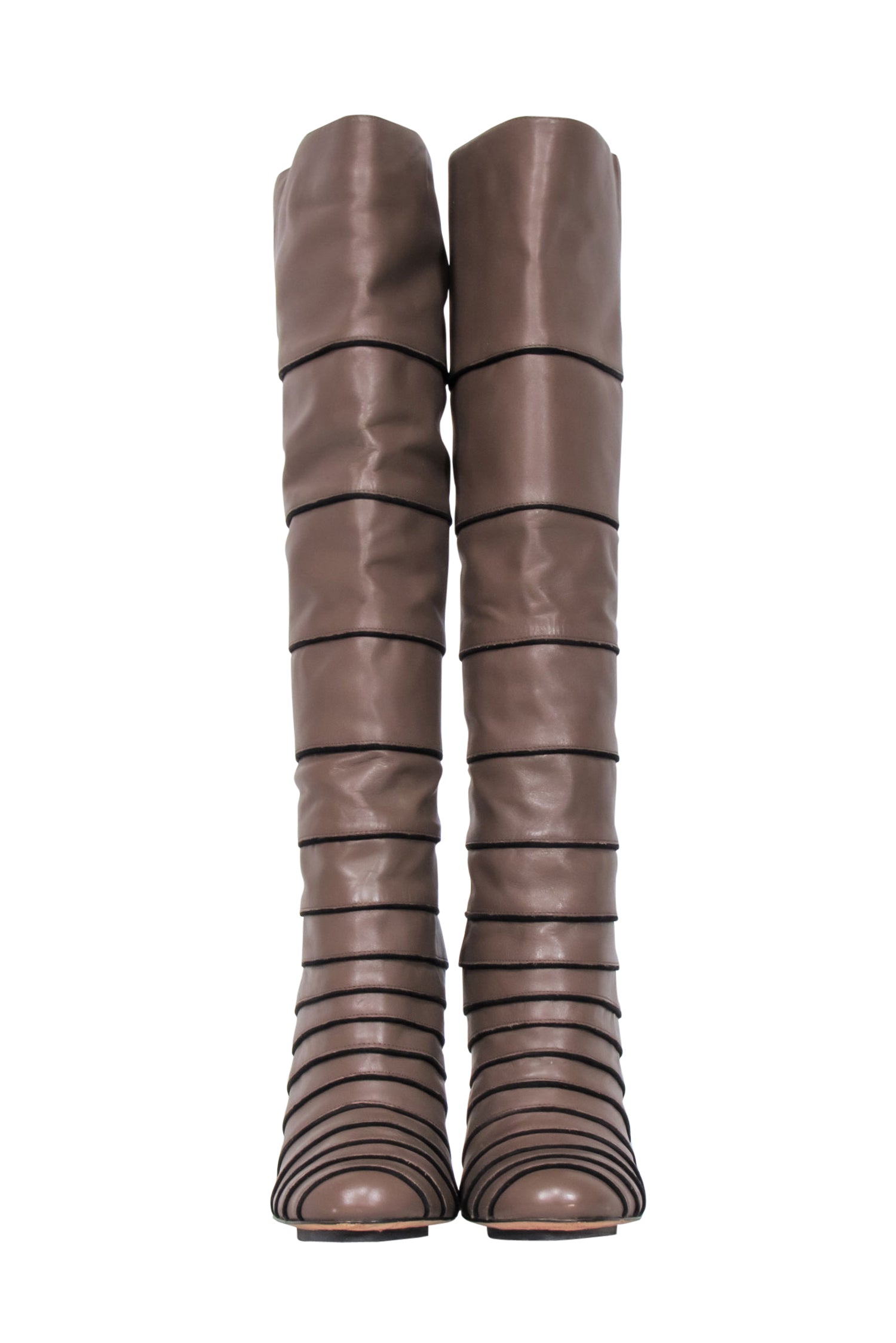 L.A.M.B. Stunning Brown Leather Knee - High Boots in Size 9.5