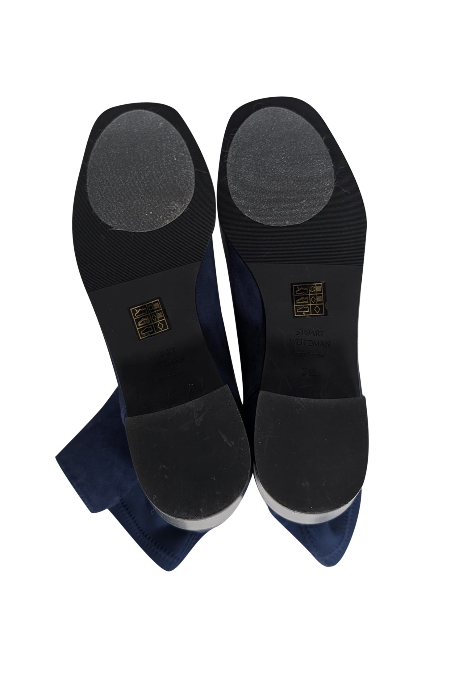 Stuart Weitzman Navy Suede Short Boots - Size 7.5 - Unleash Your Style!