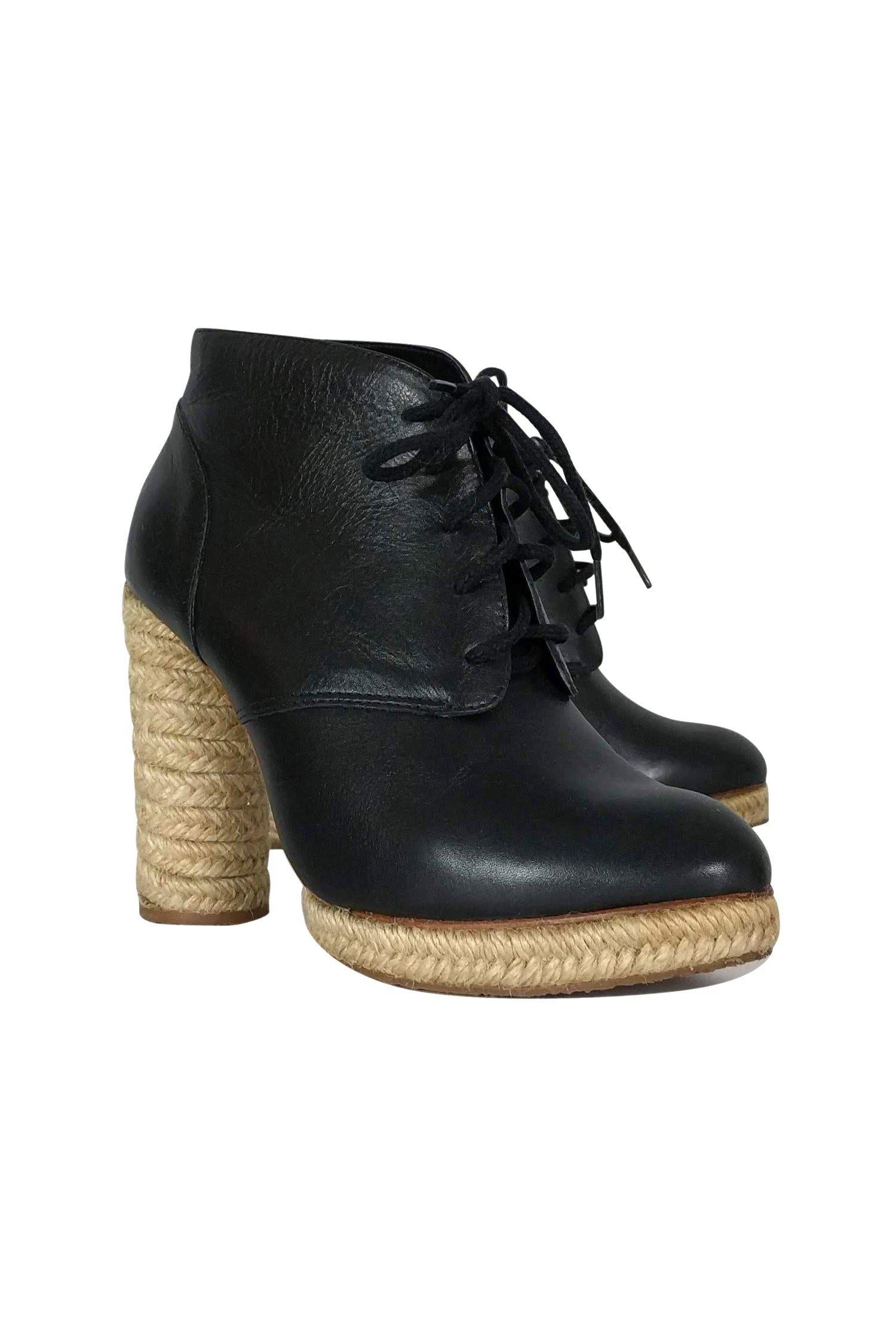 Loeffler Randall Black Espadrille Ankle Booties - Size 6.5 - A Fashion Must-Have!