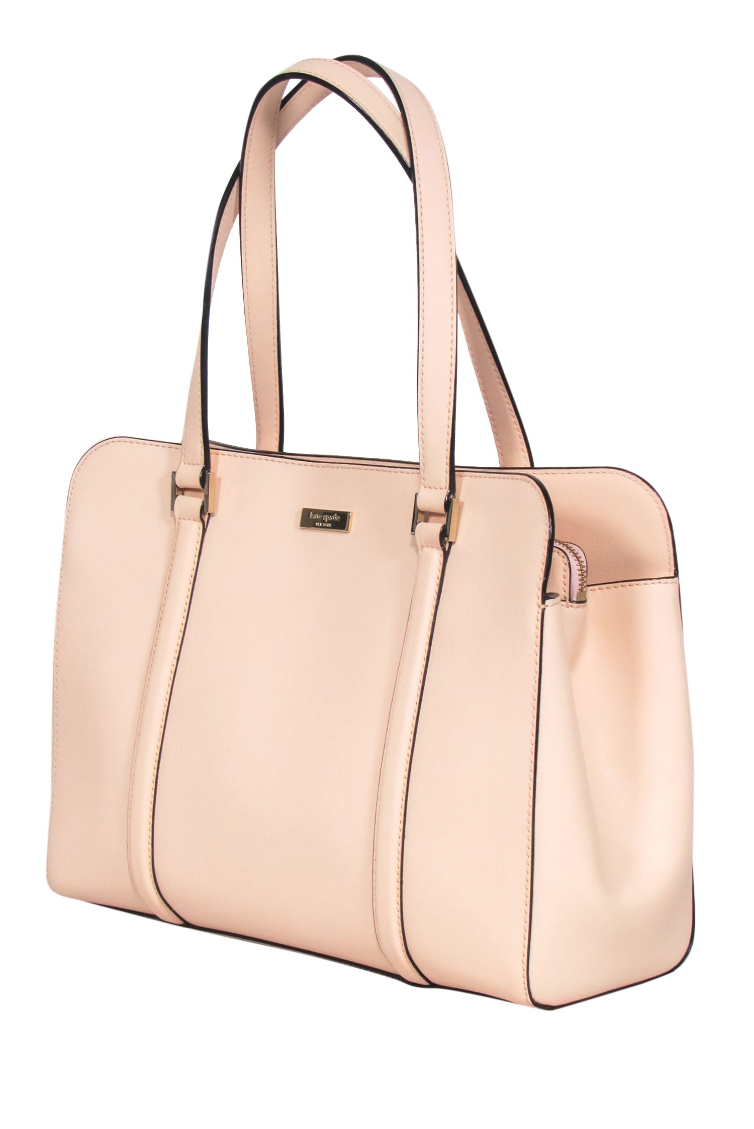 Kate Spade Peach Pink Textured Leather Miles Carryall - The Ultimate Satchel