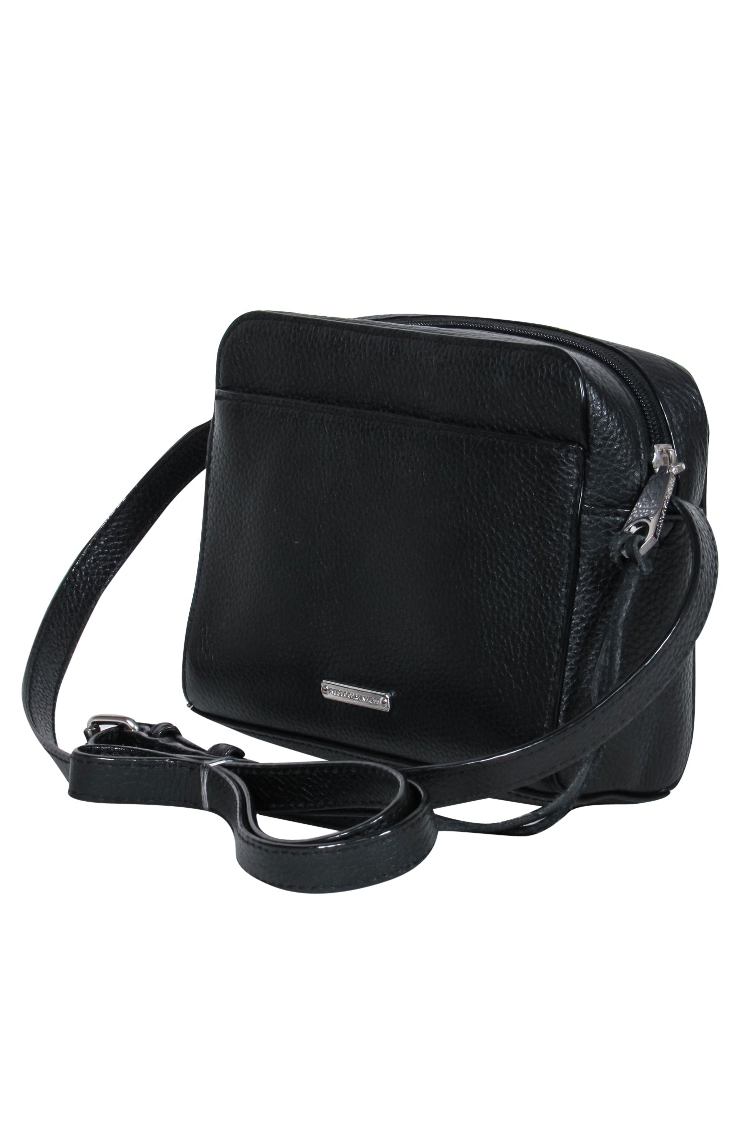 Rebecca Minkoff's Stunning Black Square Pebbled Leather Crossbody